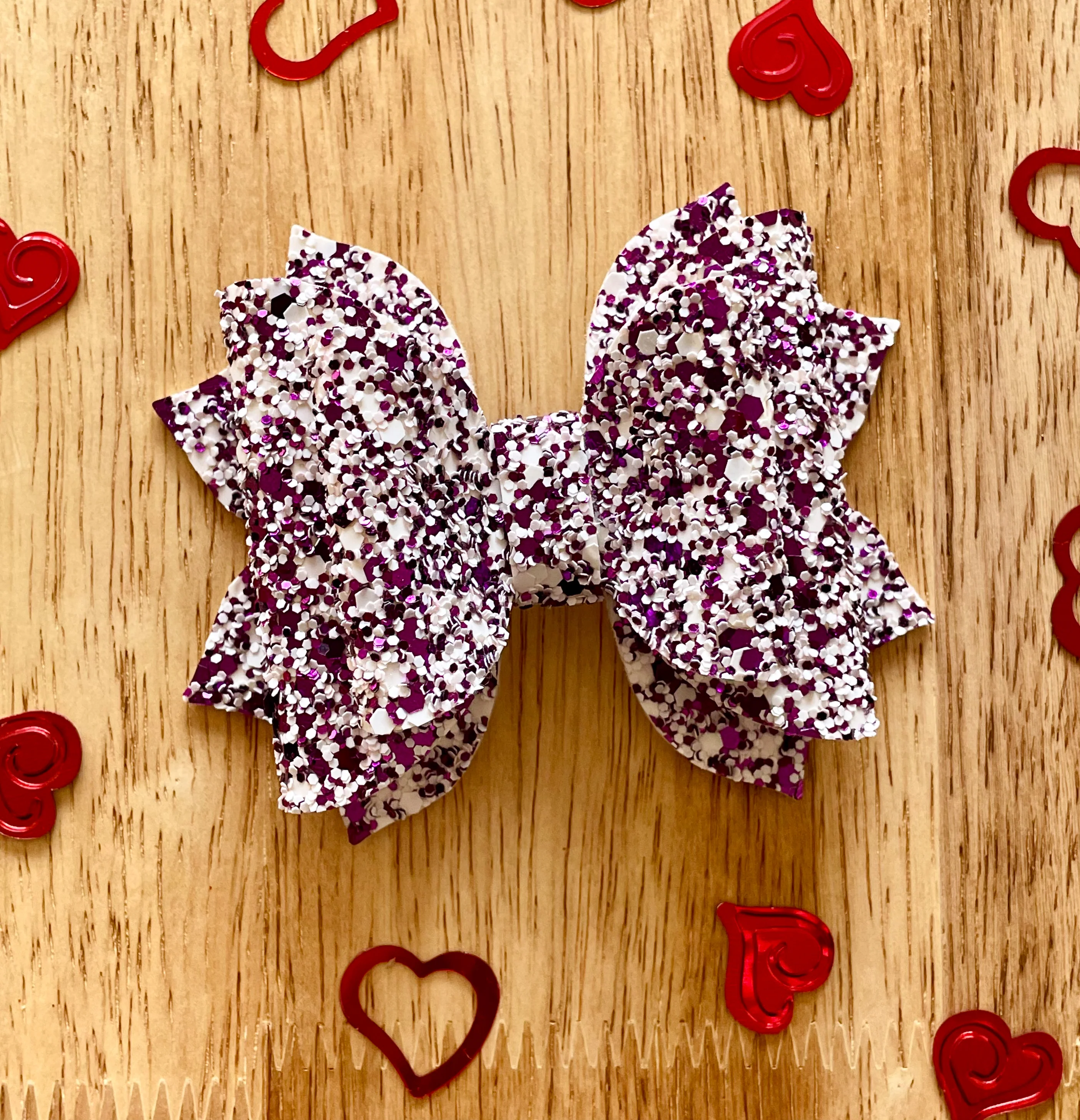 Purple & White Glitter 3.5in Jasmine