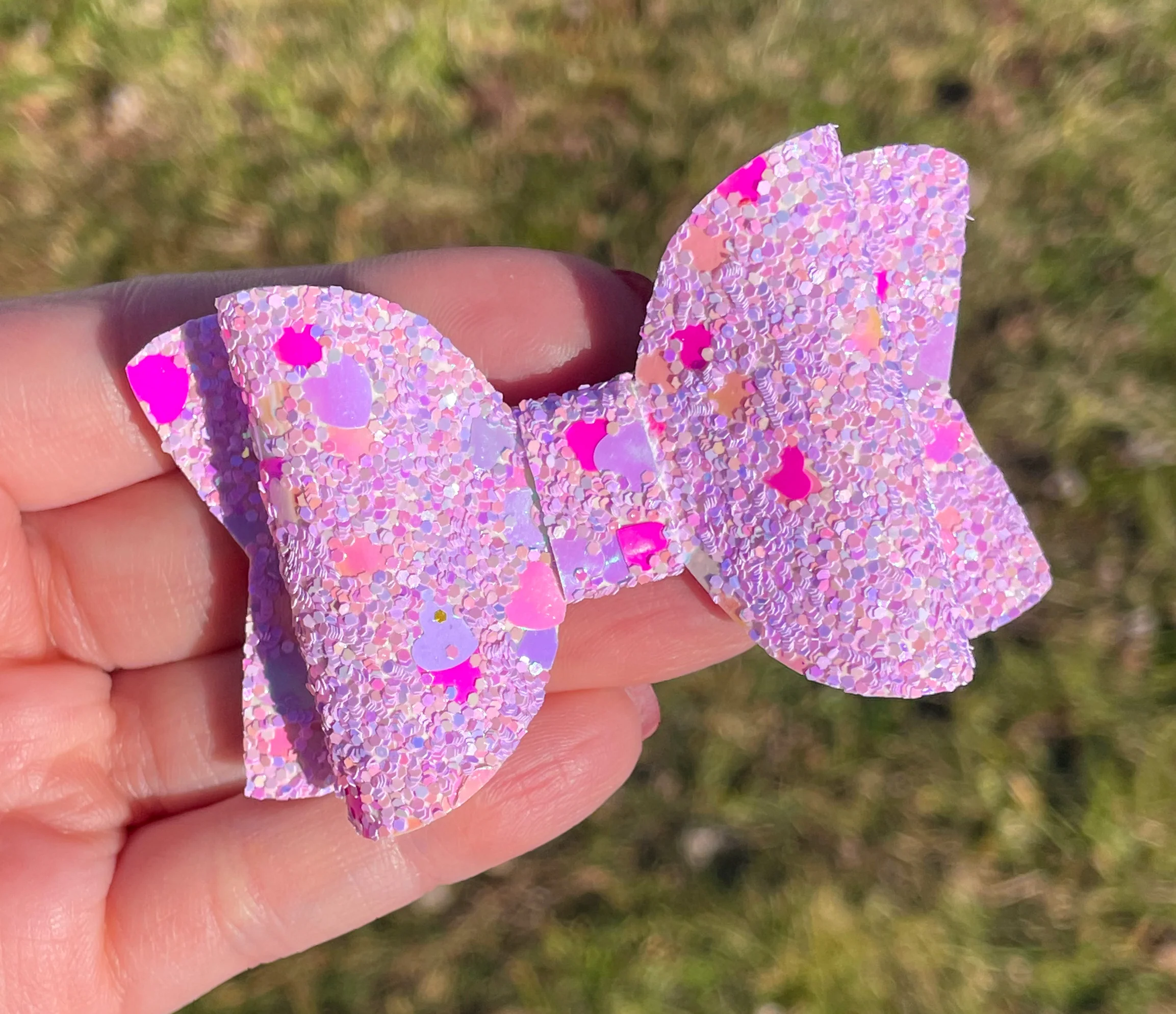 Lilac Sprinkle Hearts Glitter 3in Original