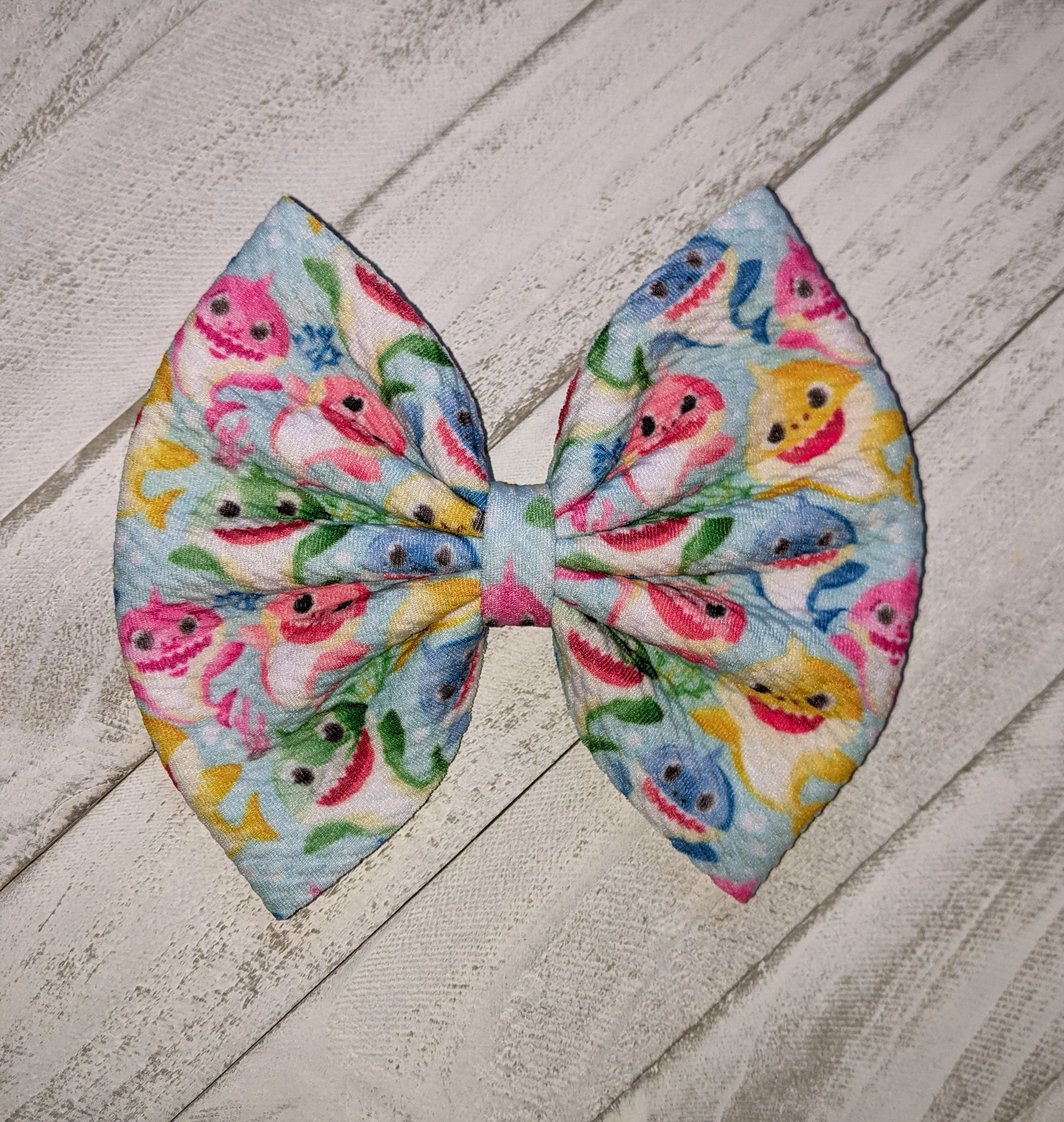 Little Shark Fabric Bow