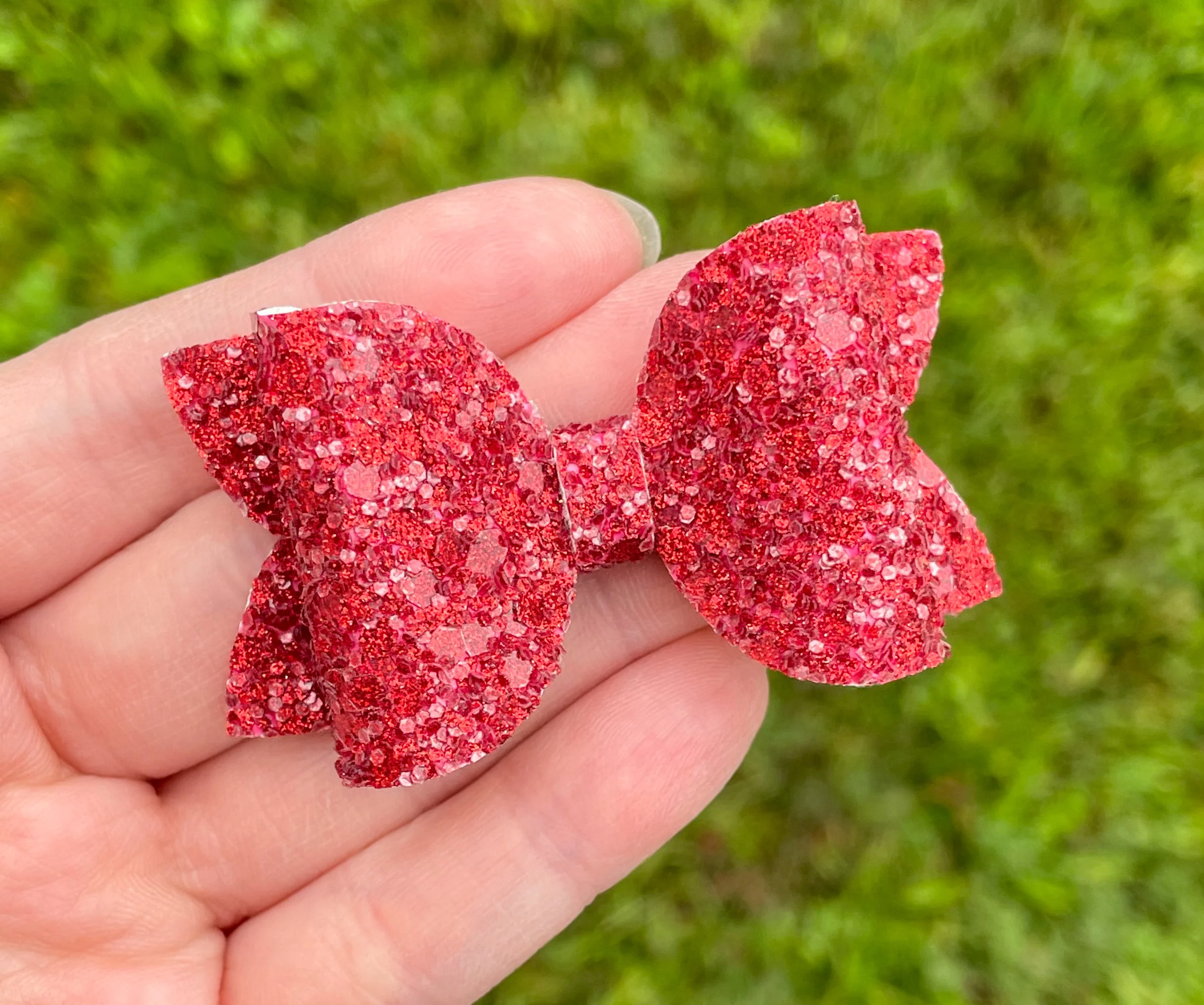 Christmas Solid Glitter 2.5in Beauty