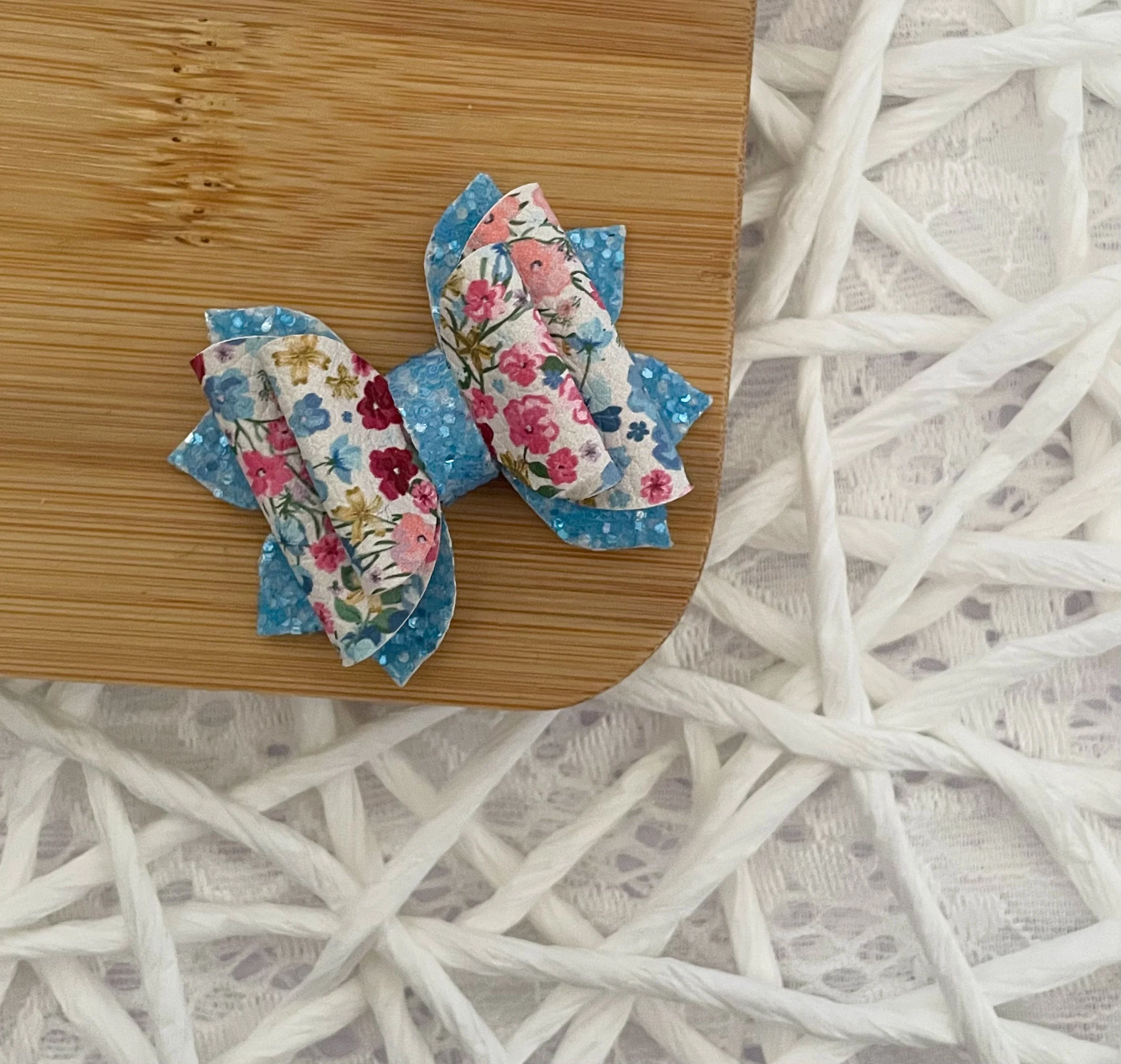 Blue & Pink Floral 2in Jasmine