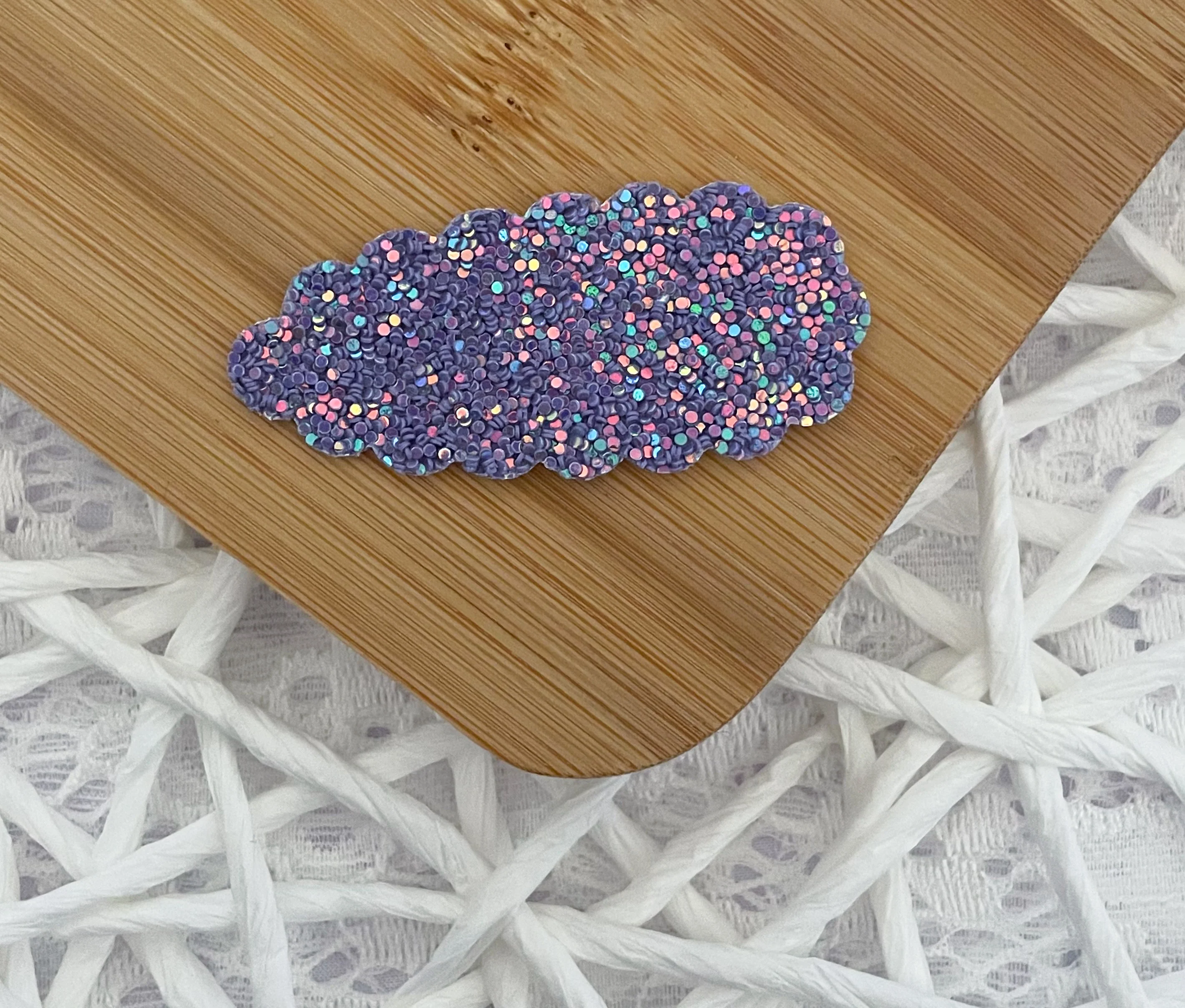 Grape Luxe Glitter Snap Clip