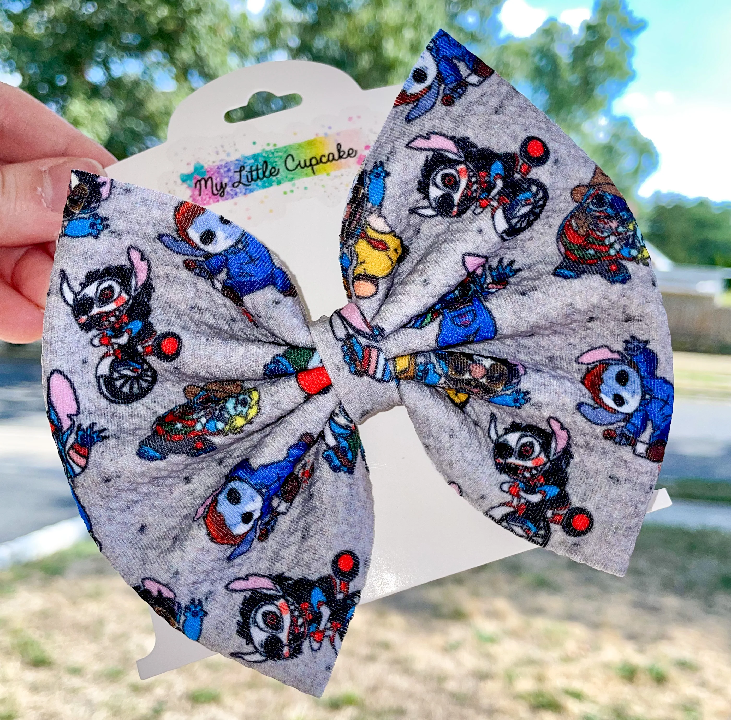 Stitch Horror Fabric Bow