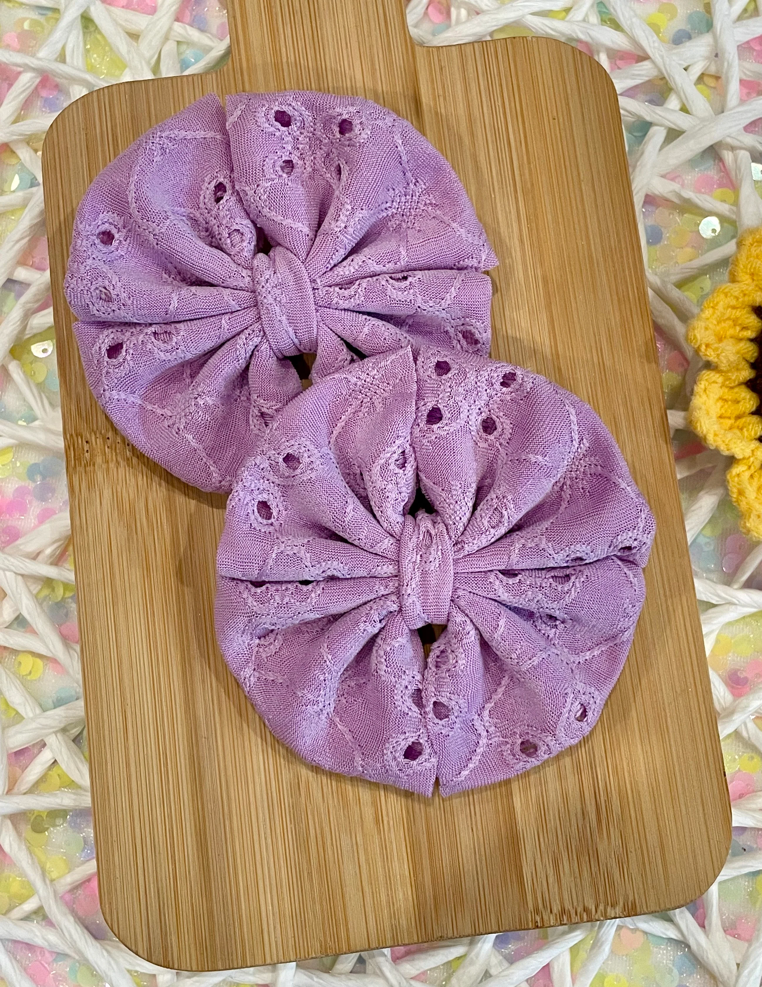 Light Purple Eyelet Fabric