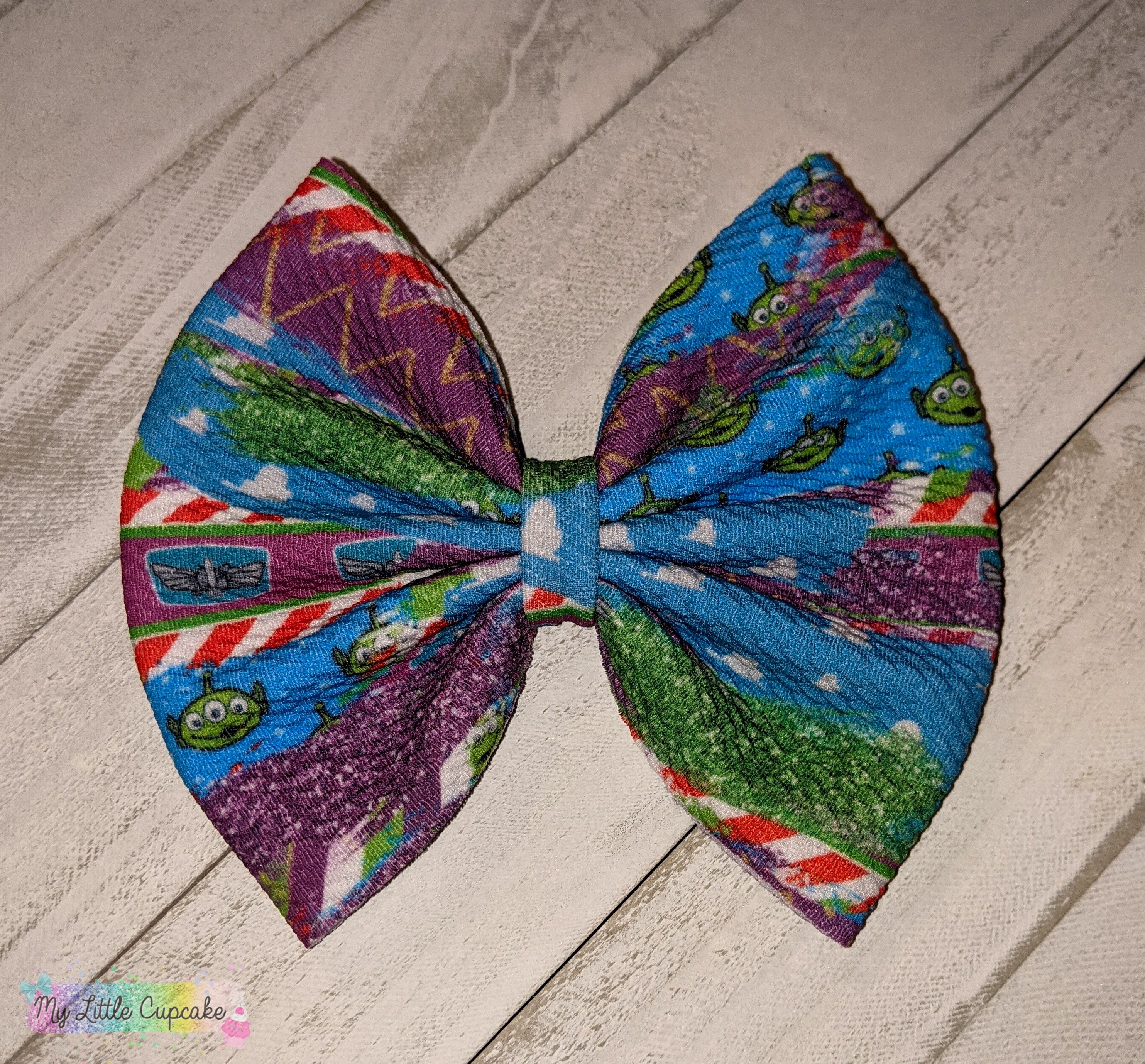 Space Ranger Brushstrokes Fabric Bow