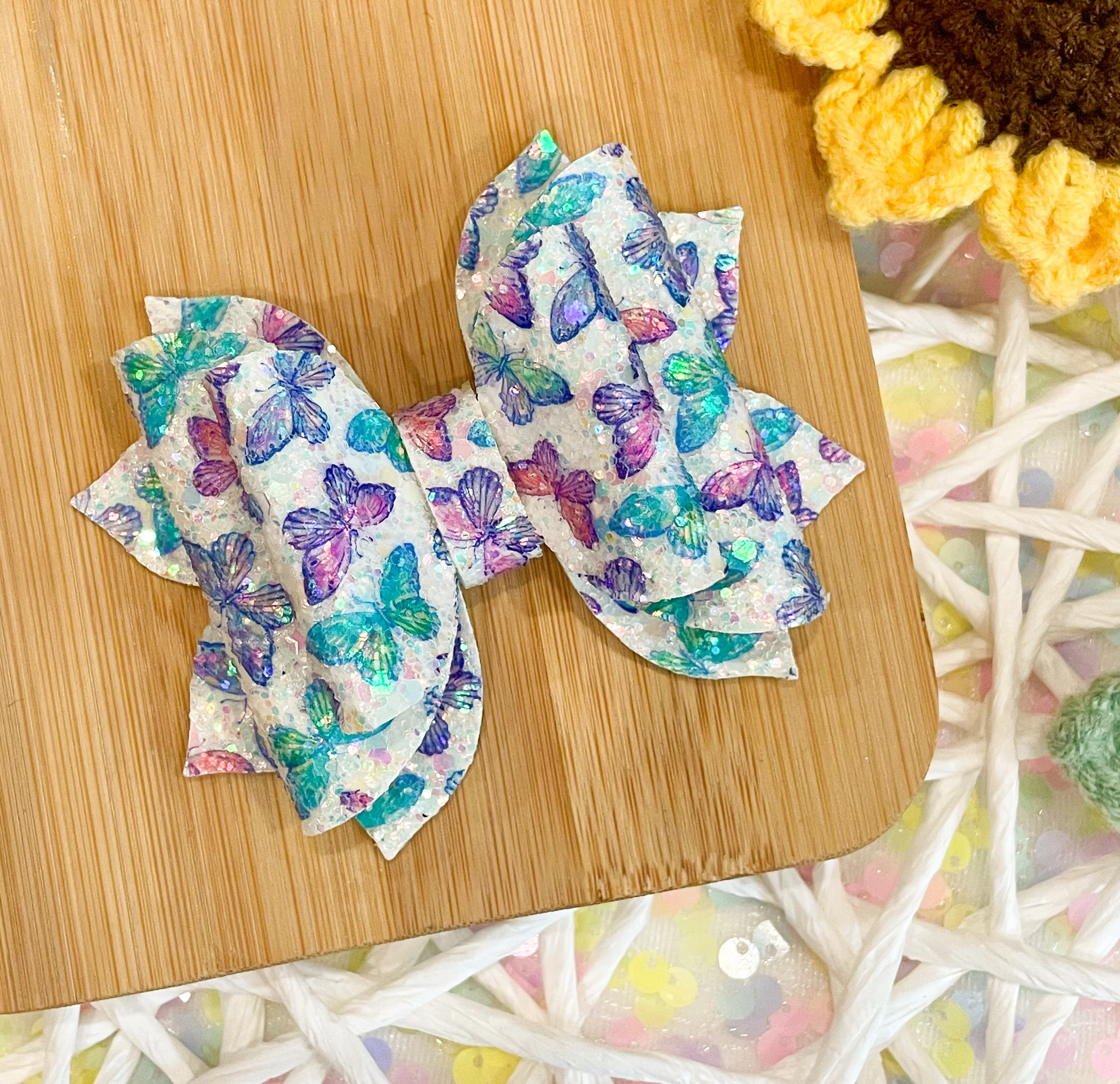 Butterfly Glitter 3.5in Jasmine