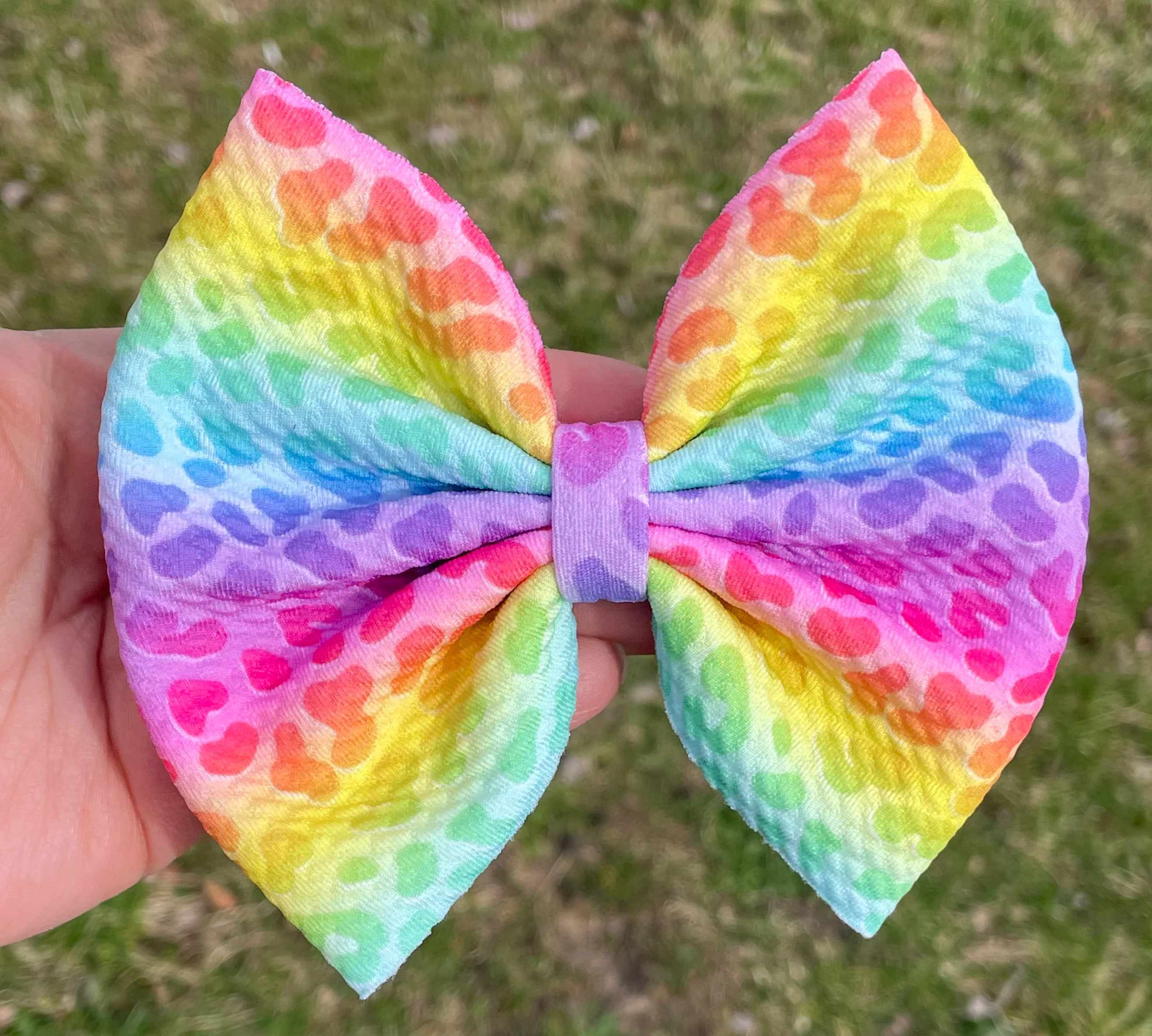 Wild One Leopard Fabric Bow