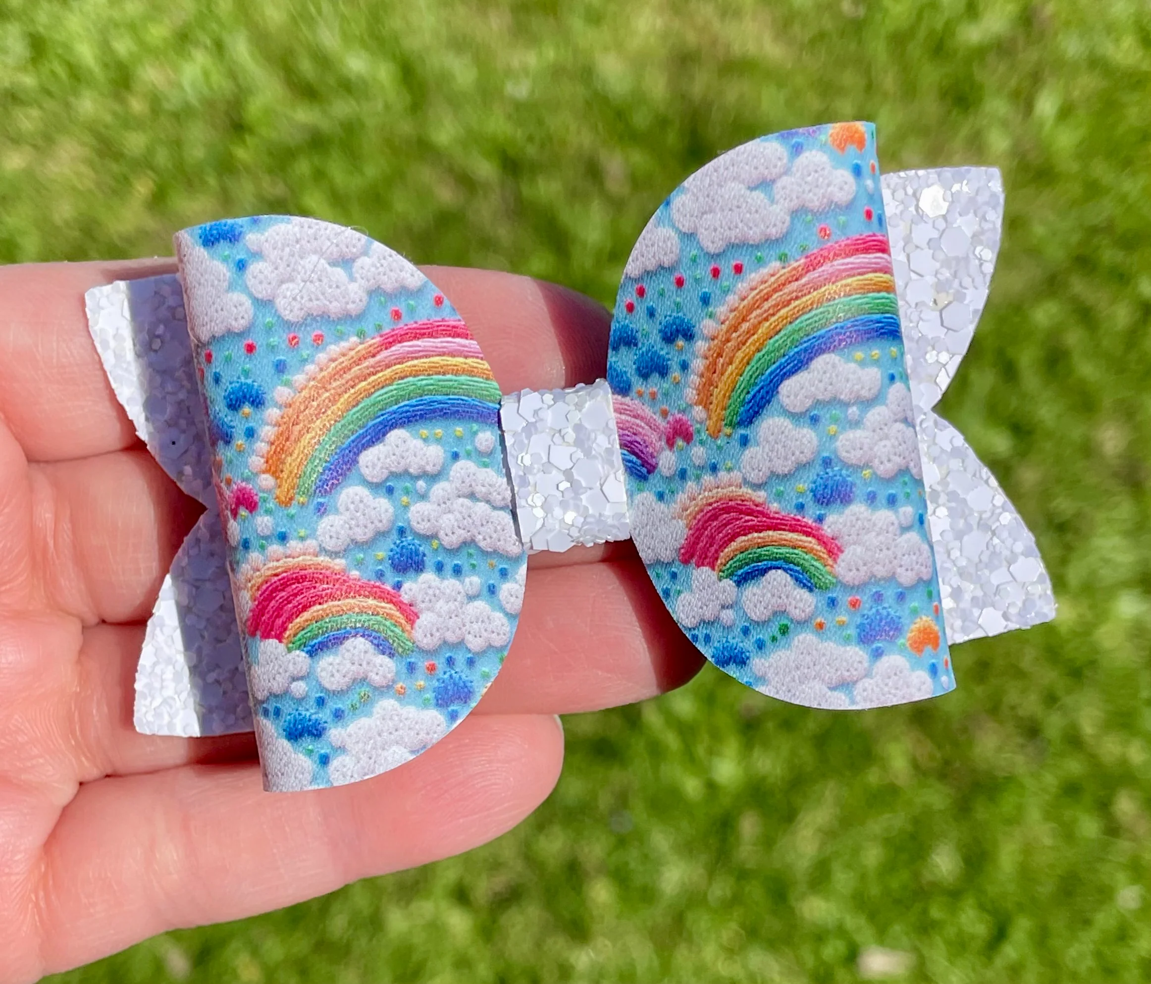 Rainbow Sky Embroidery 3.5in Beauty