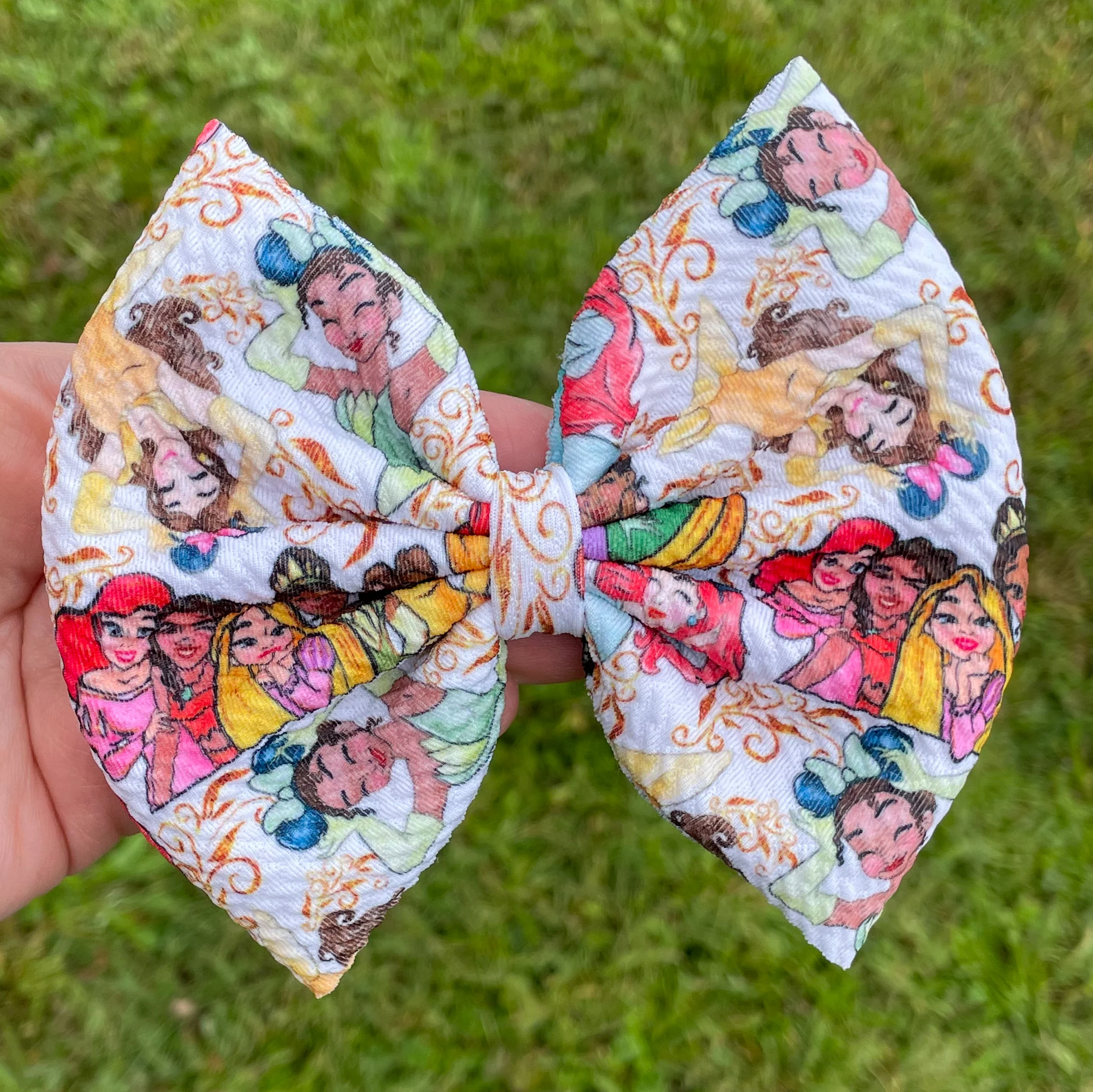 Princess Besties Fabric Bow