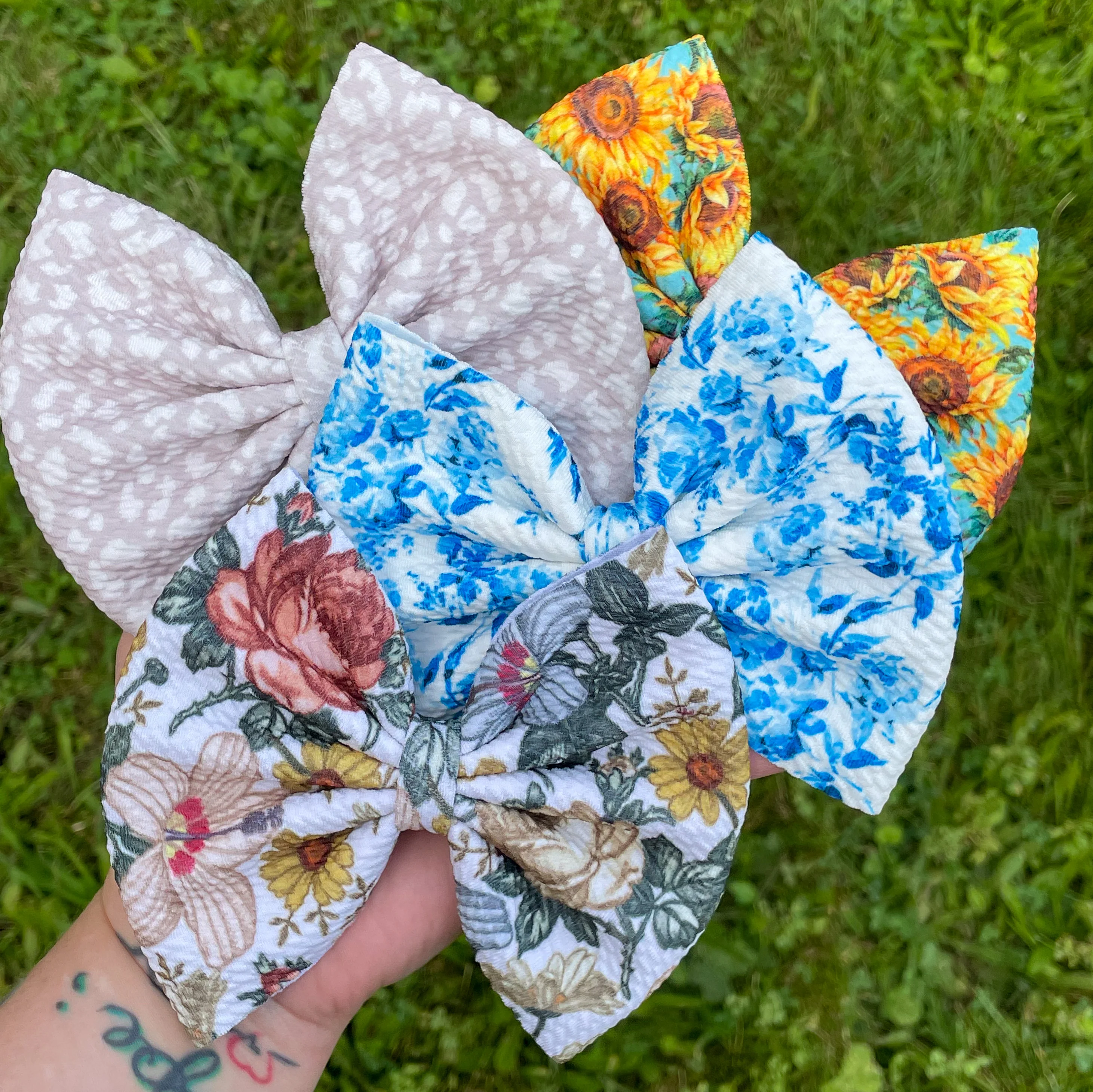 Fall Prints Fabric Bows