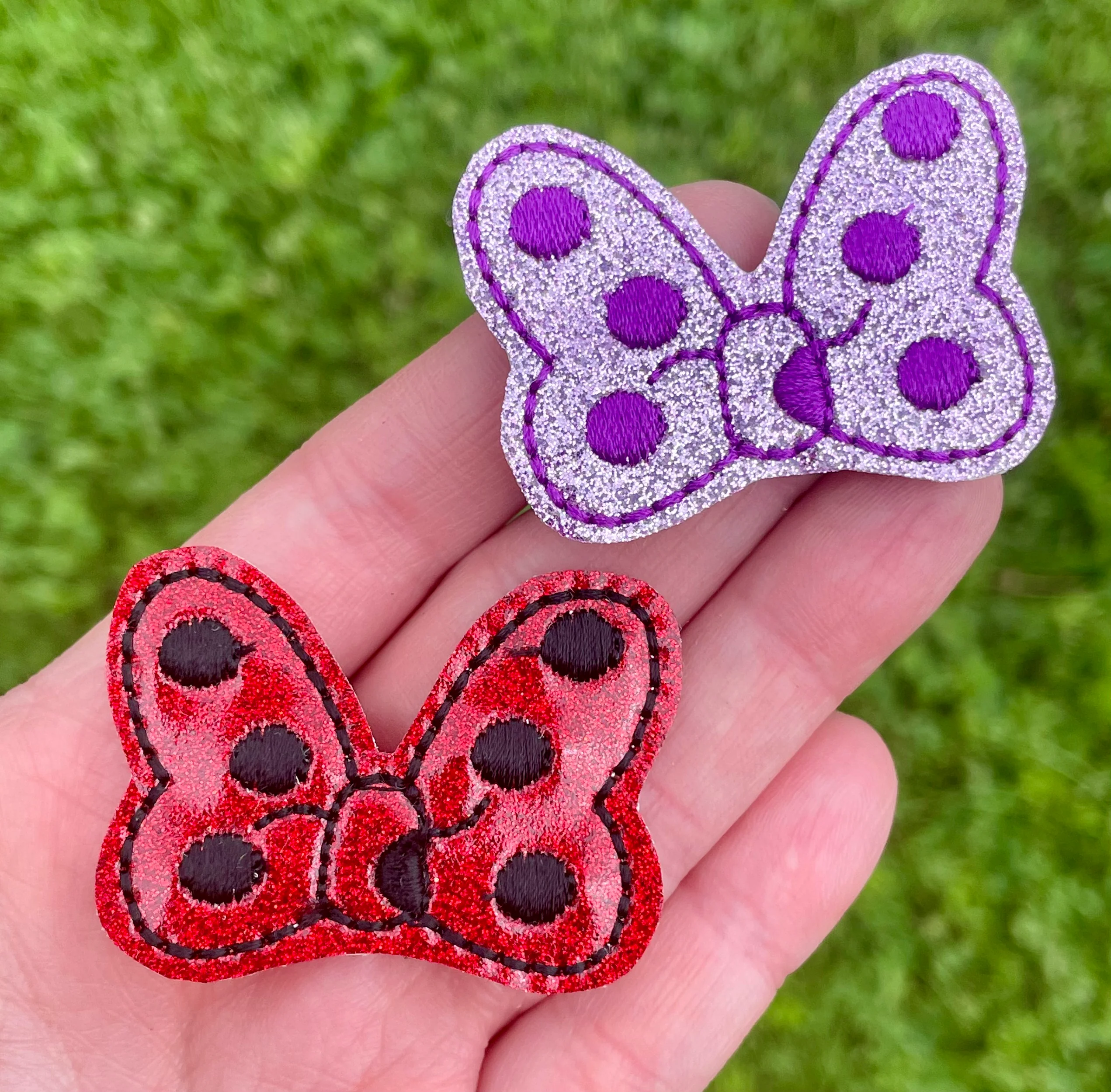 Mouse Bow Feltie Clips