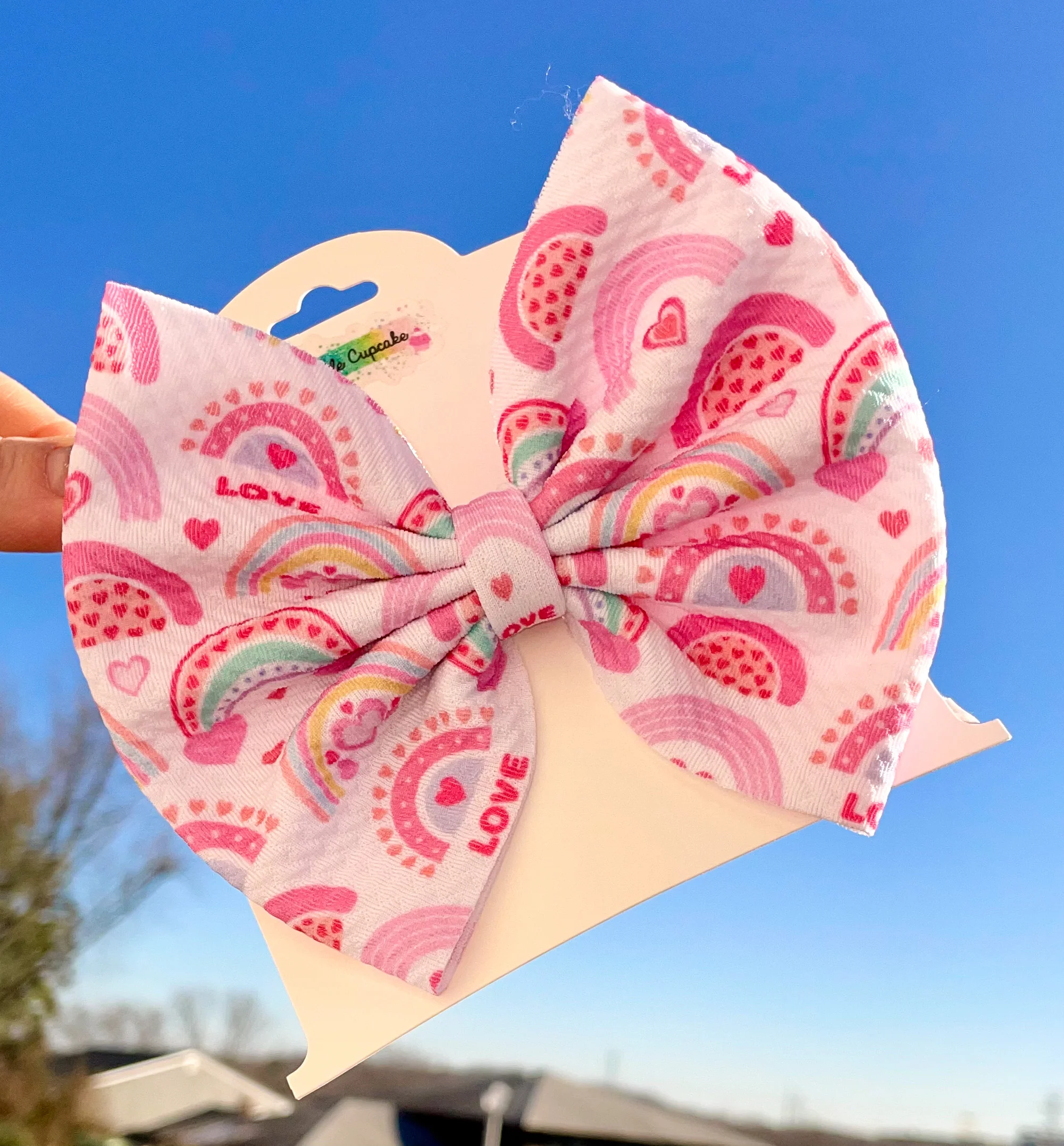 Rainbows of Love Fabric Bow