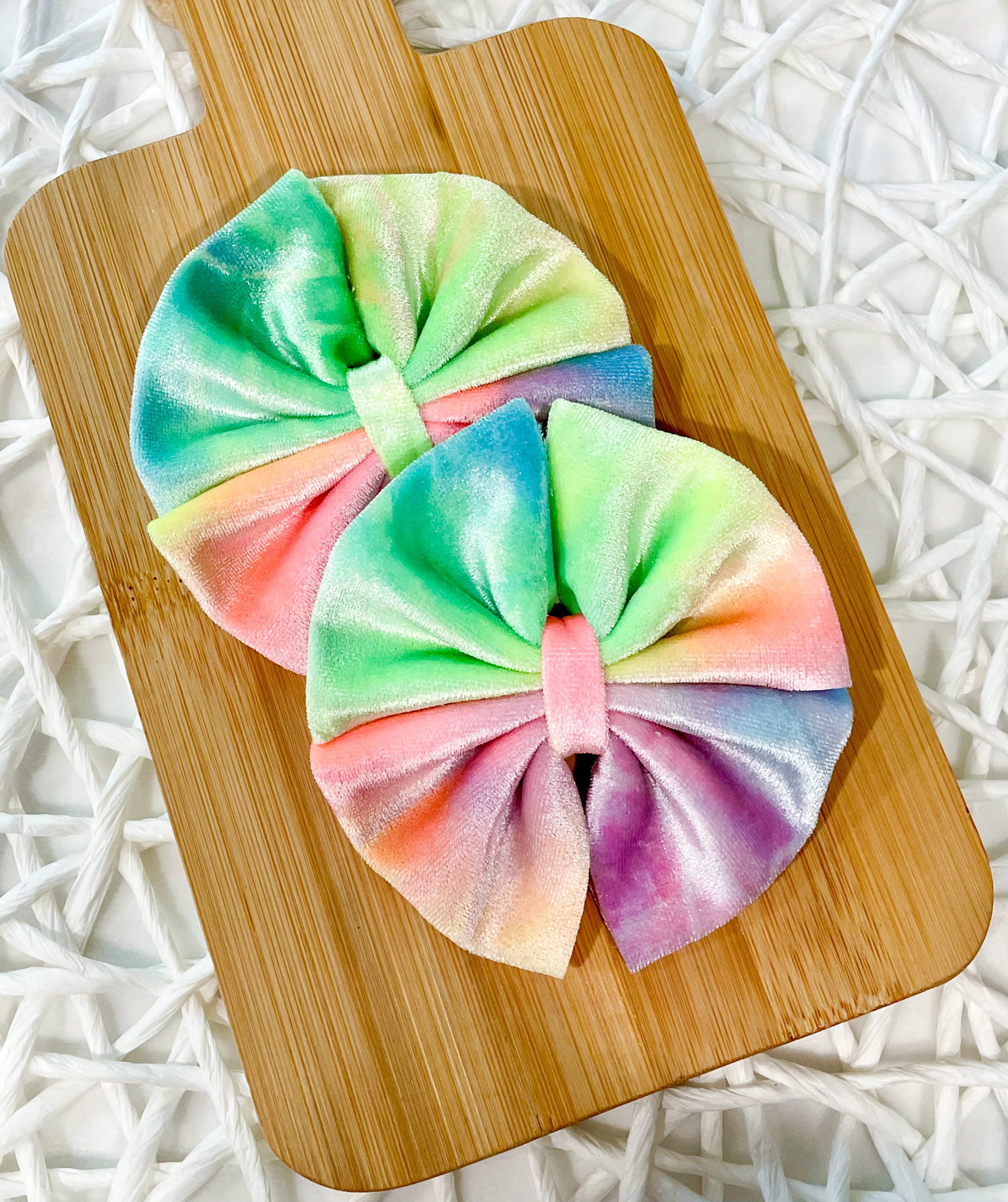 Pastel Tie Dye Velvet Fabric