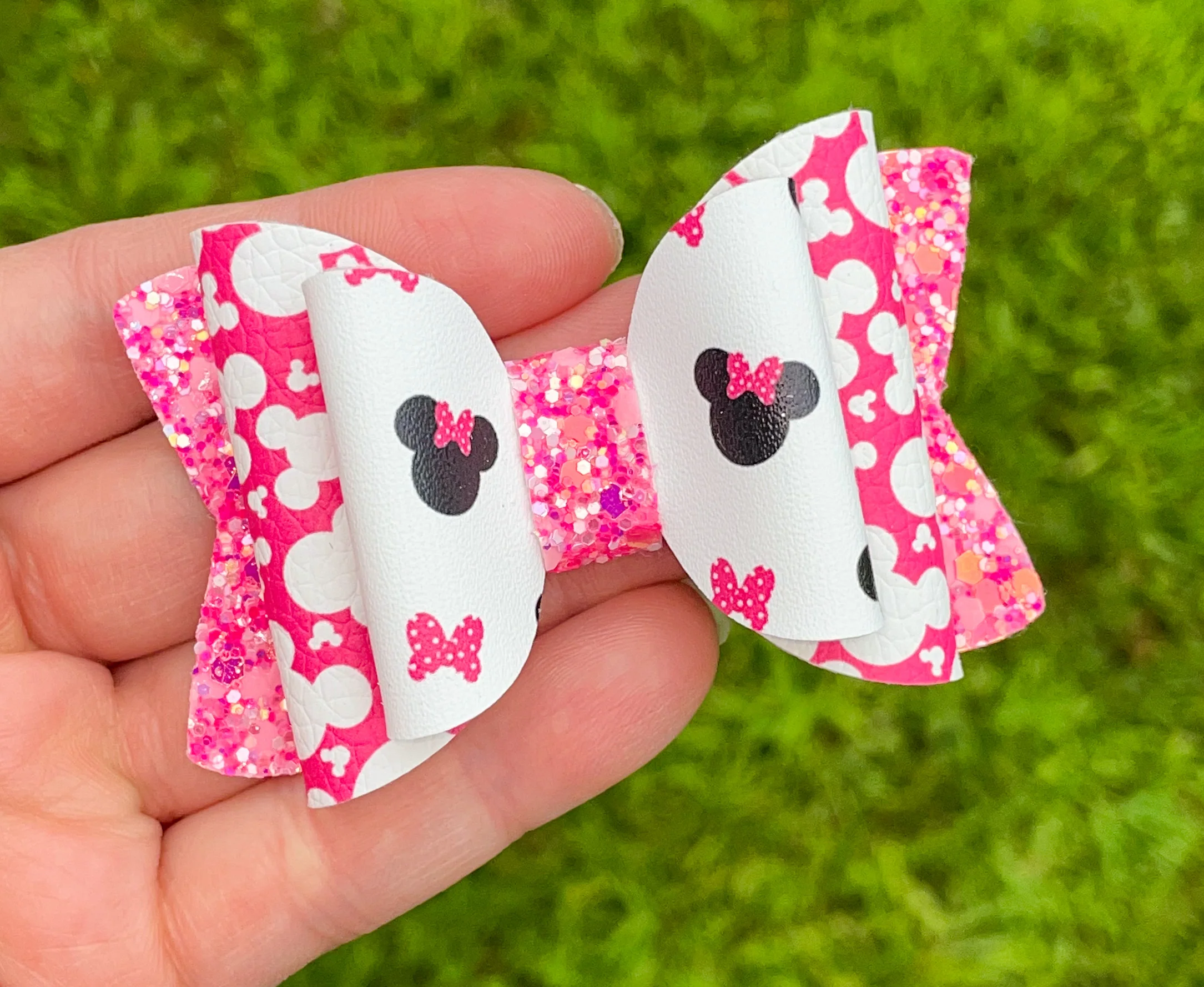 Hot Pink Mouse Heads 3in Original Double