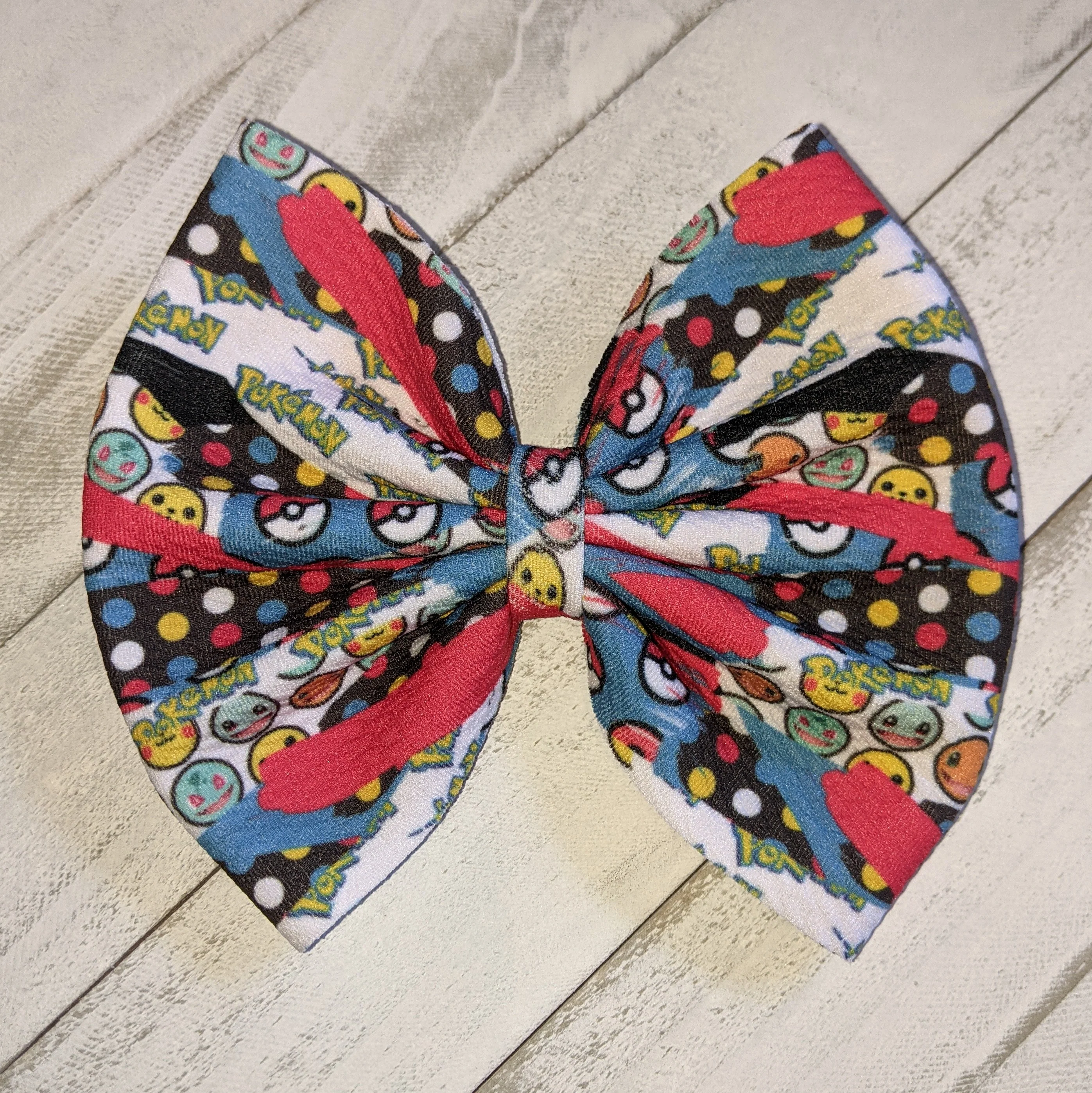 Pokémon Brushstrokes Fabric Bow