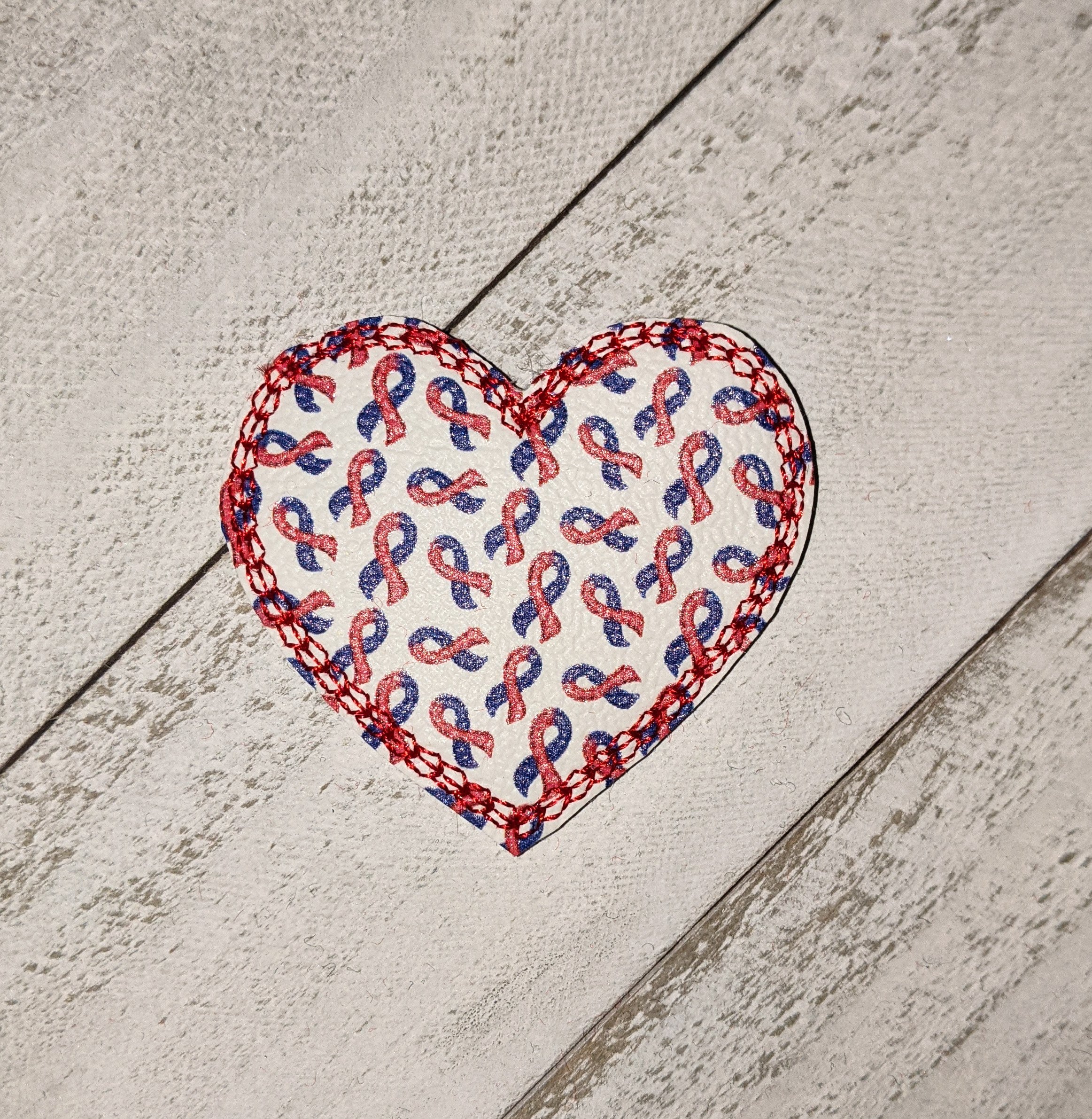 CHD Ribbon Heart Feltie