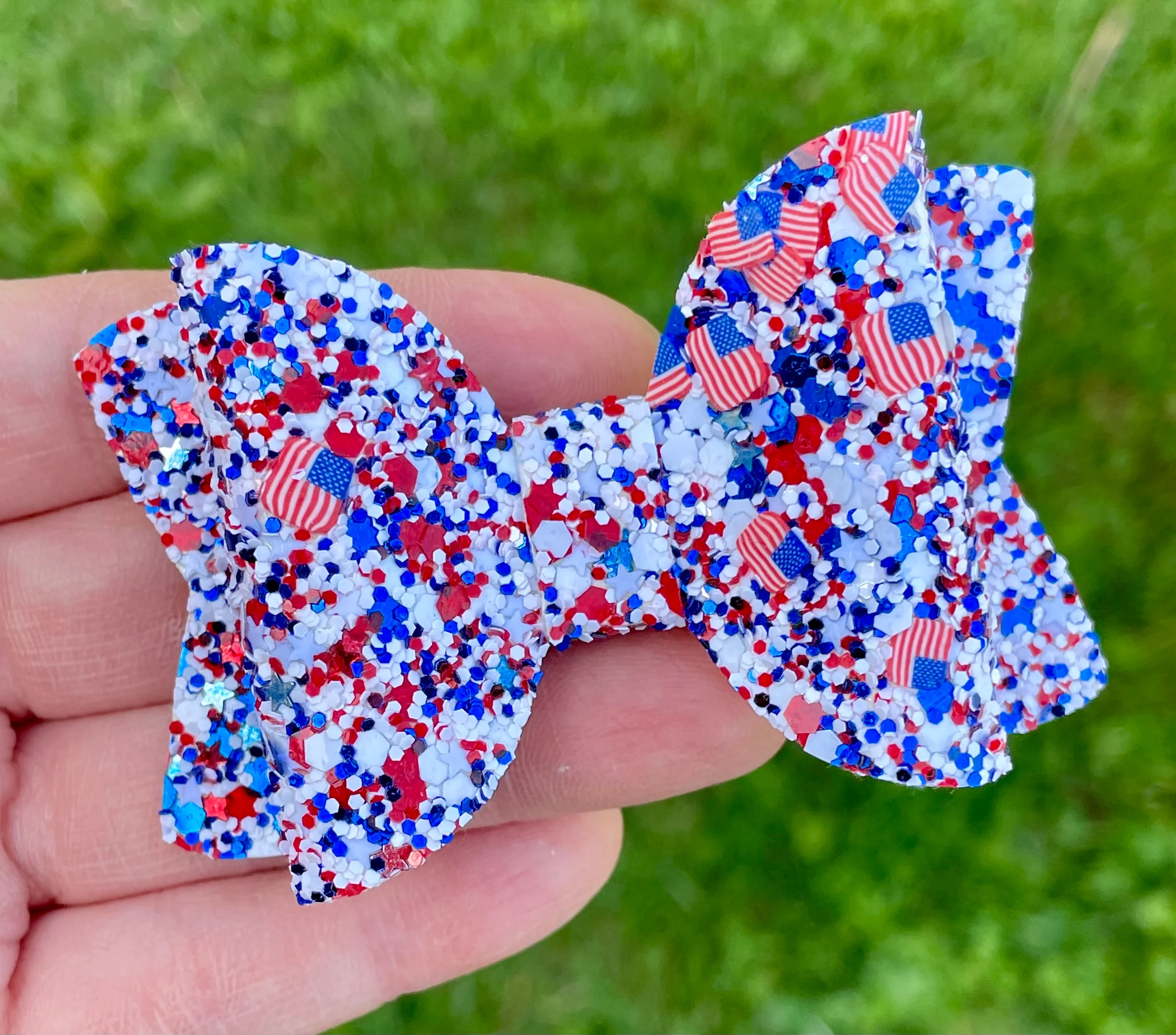 RWB Flag Glitter 3in Original