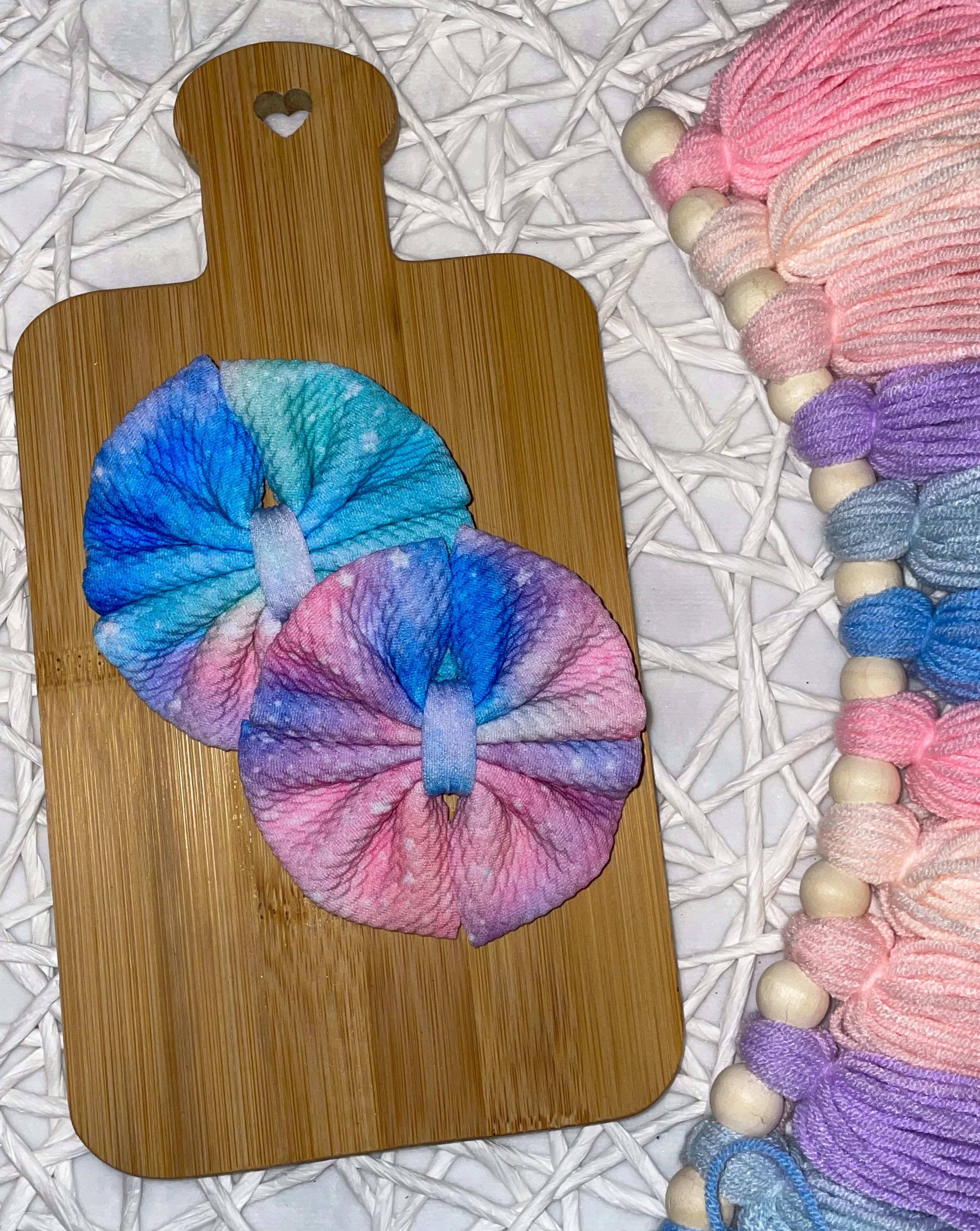 Watercolor Galaxy Fabric Bow