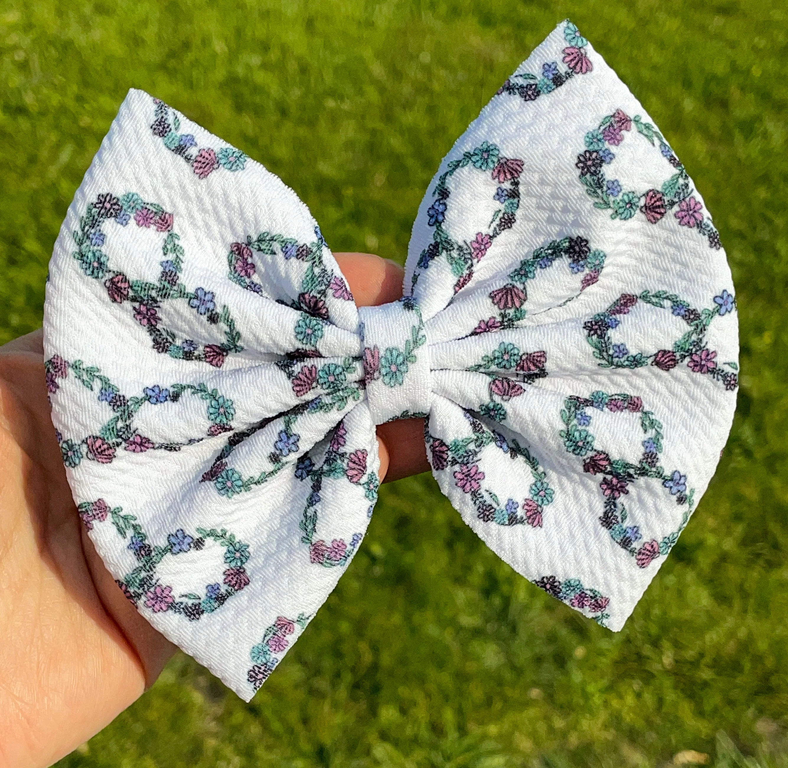 Nuero Diversity Floral Fabric Bow