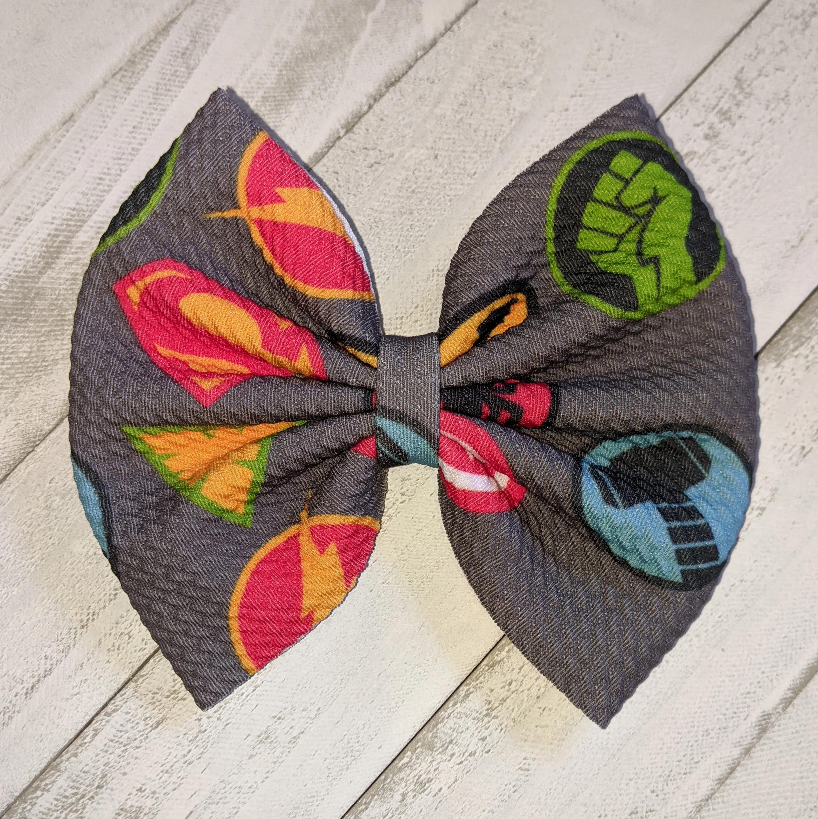 Superhero Fabric Bow