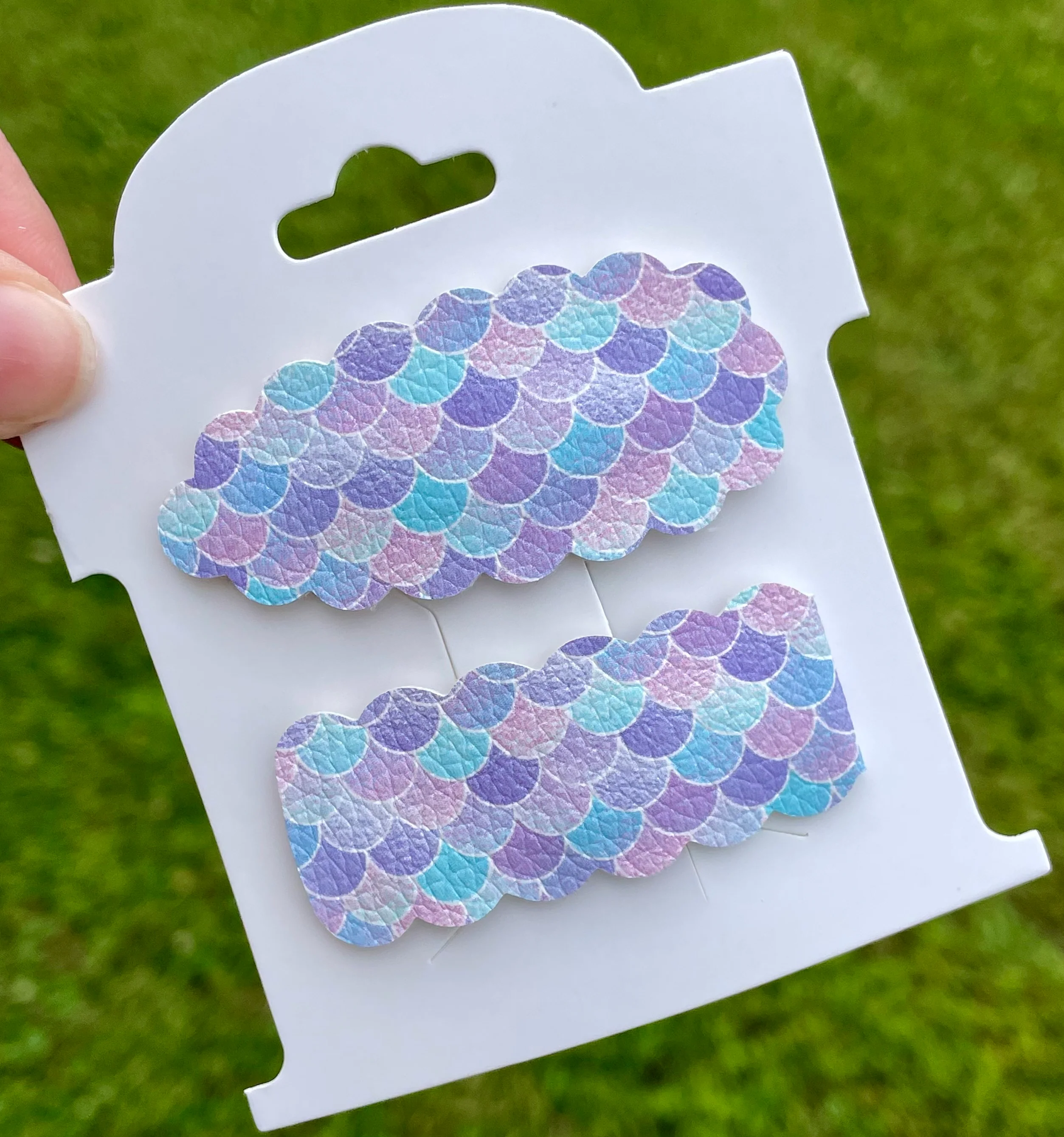 Pastel Purple Mermaid Snap Clips