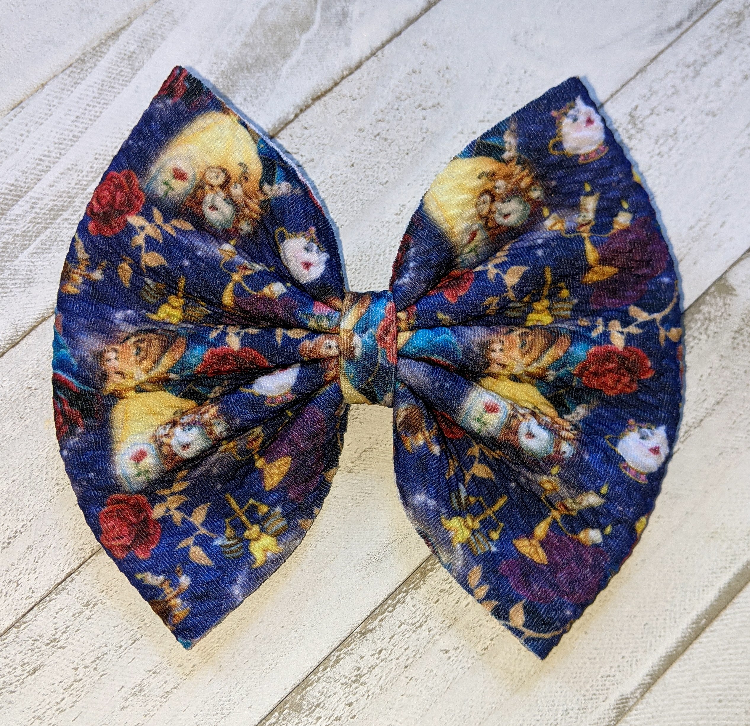 Tale As Old As Time Fabric Bow