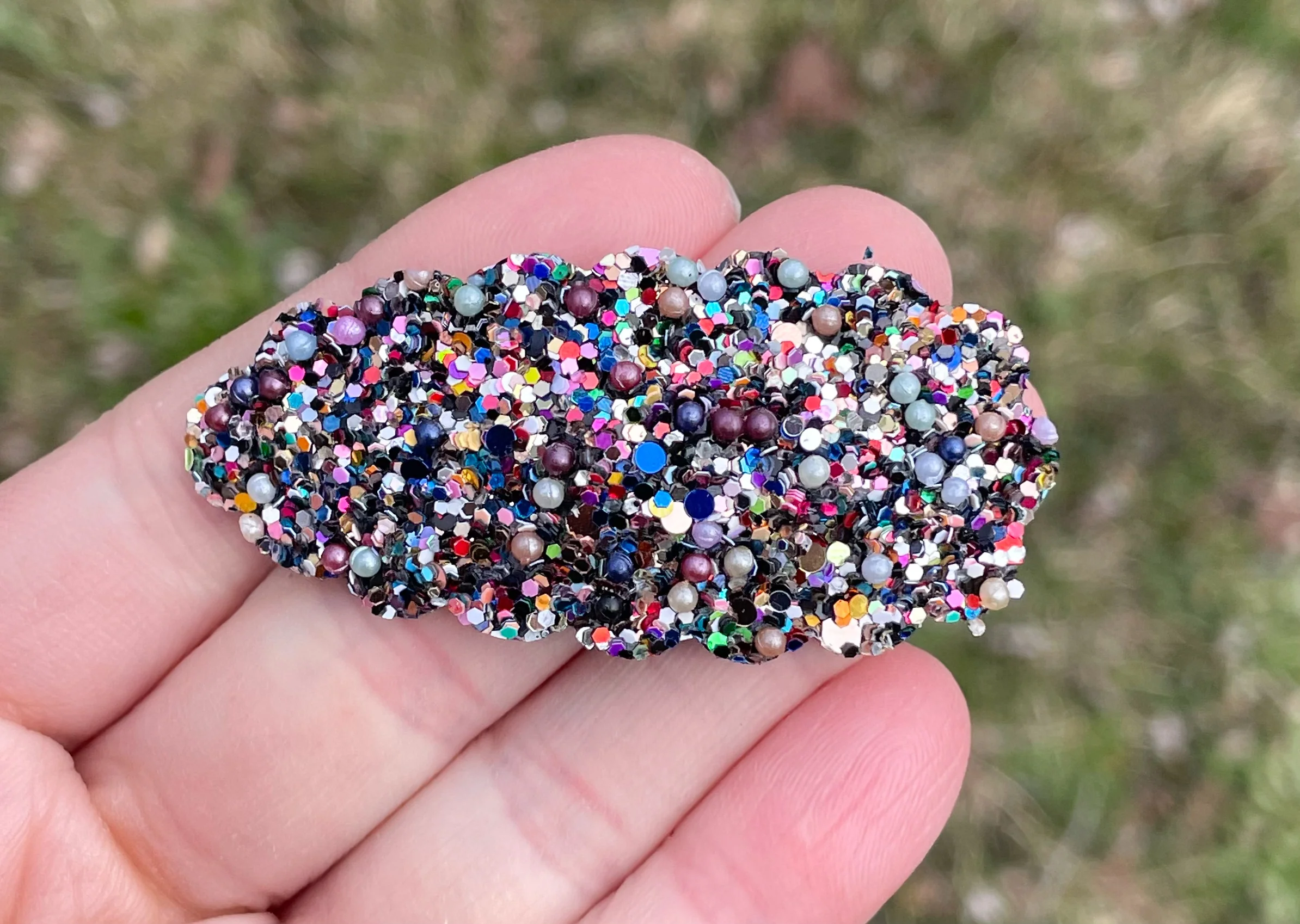 Pearl Glitter Snap Clip