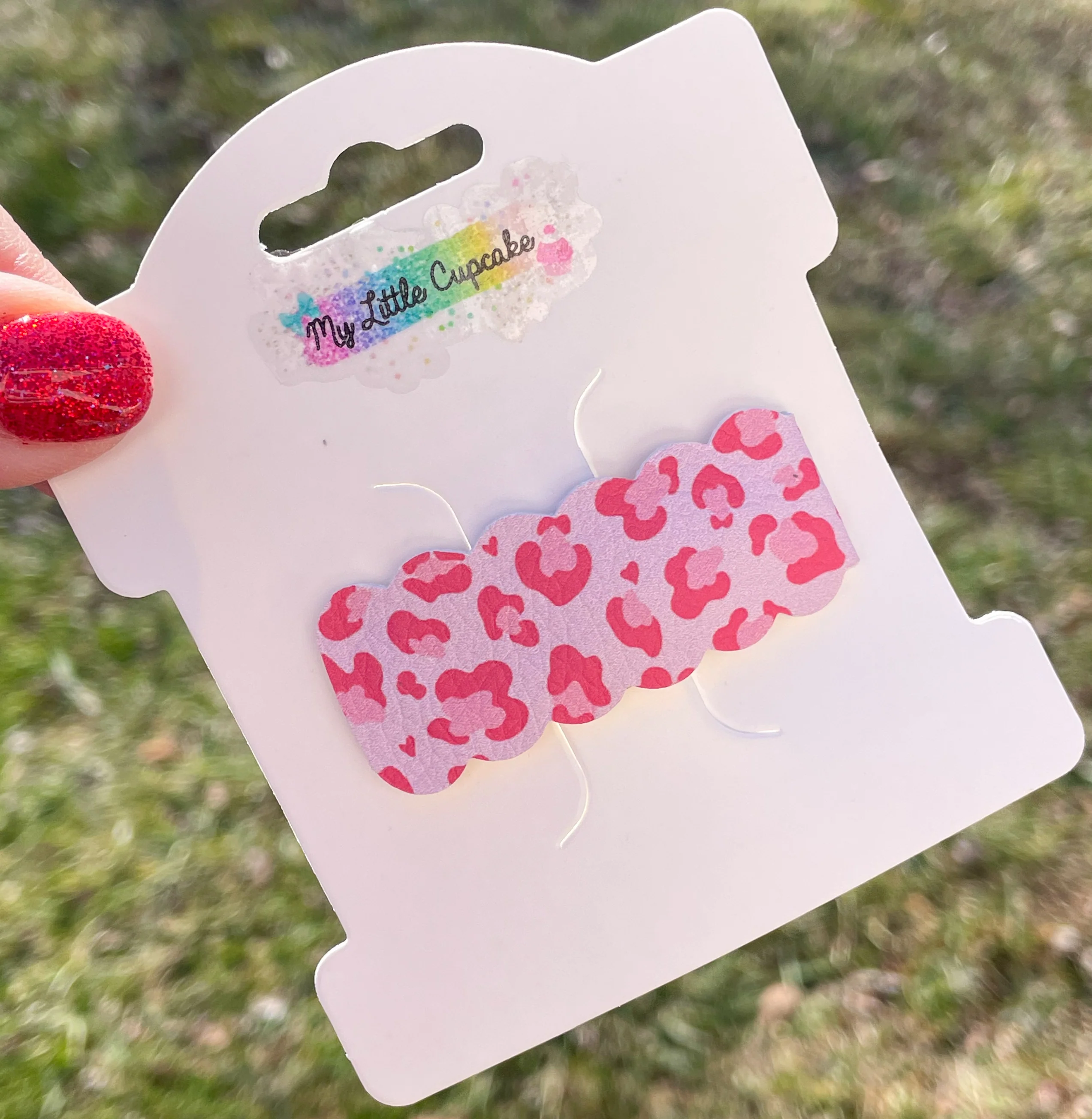 Pink Leopard Snap Clip