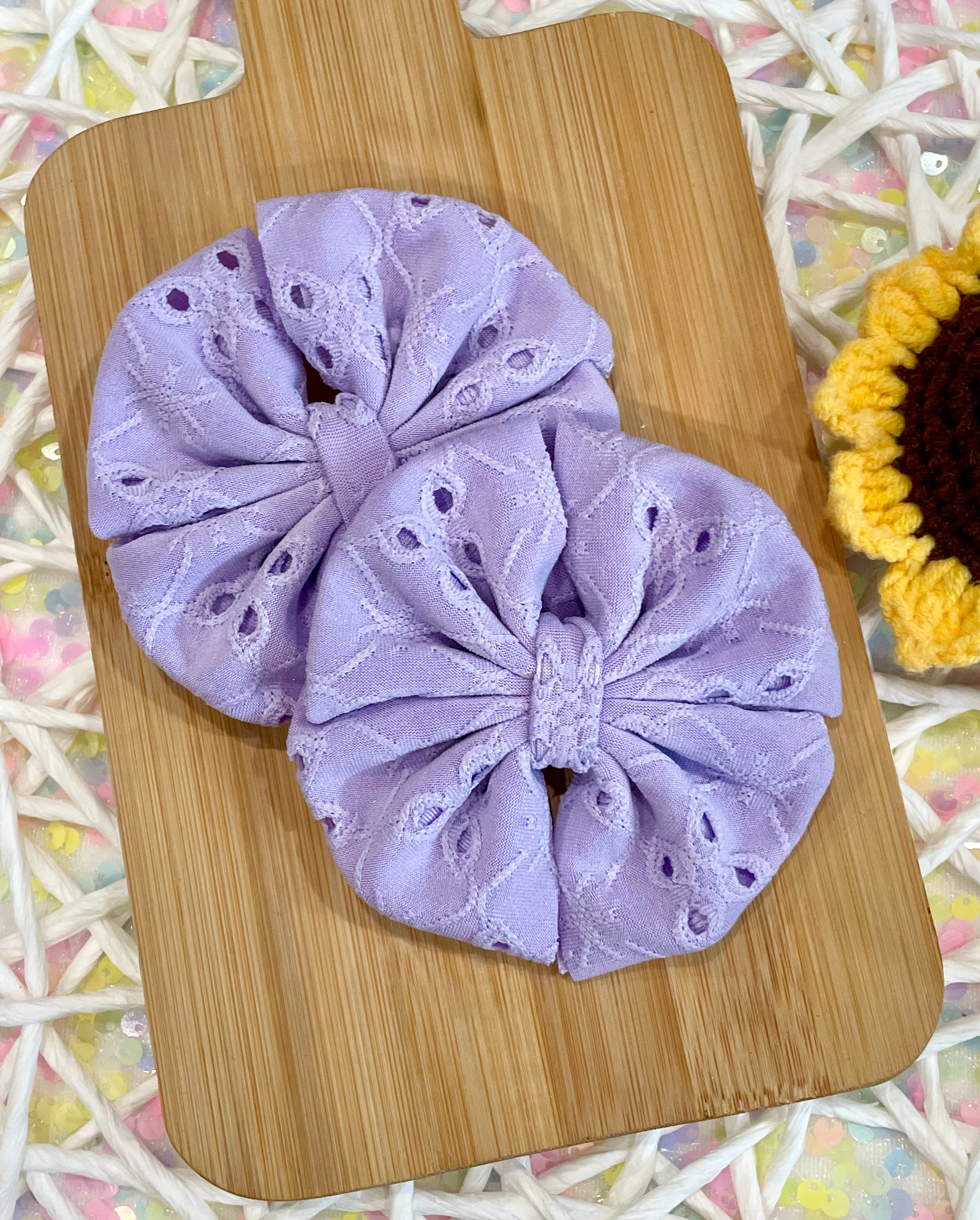 Lavender Eyelet Fabric