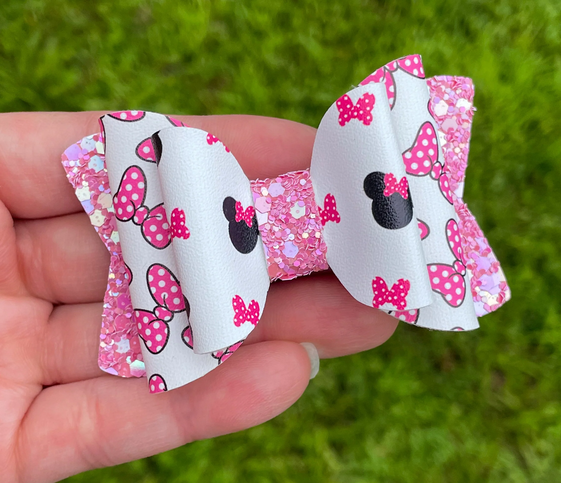 Pink Mouse Bows 3in Original Double