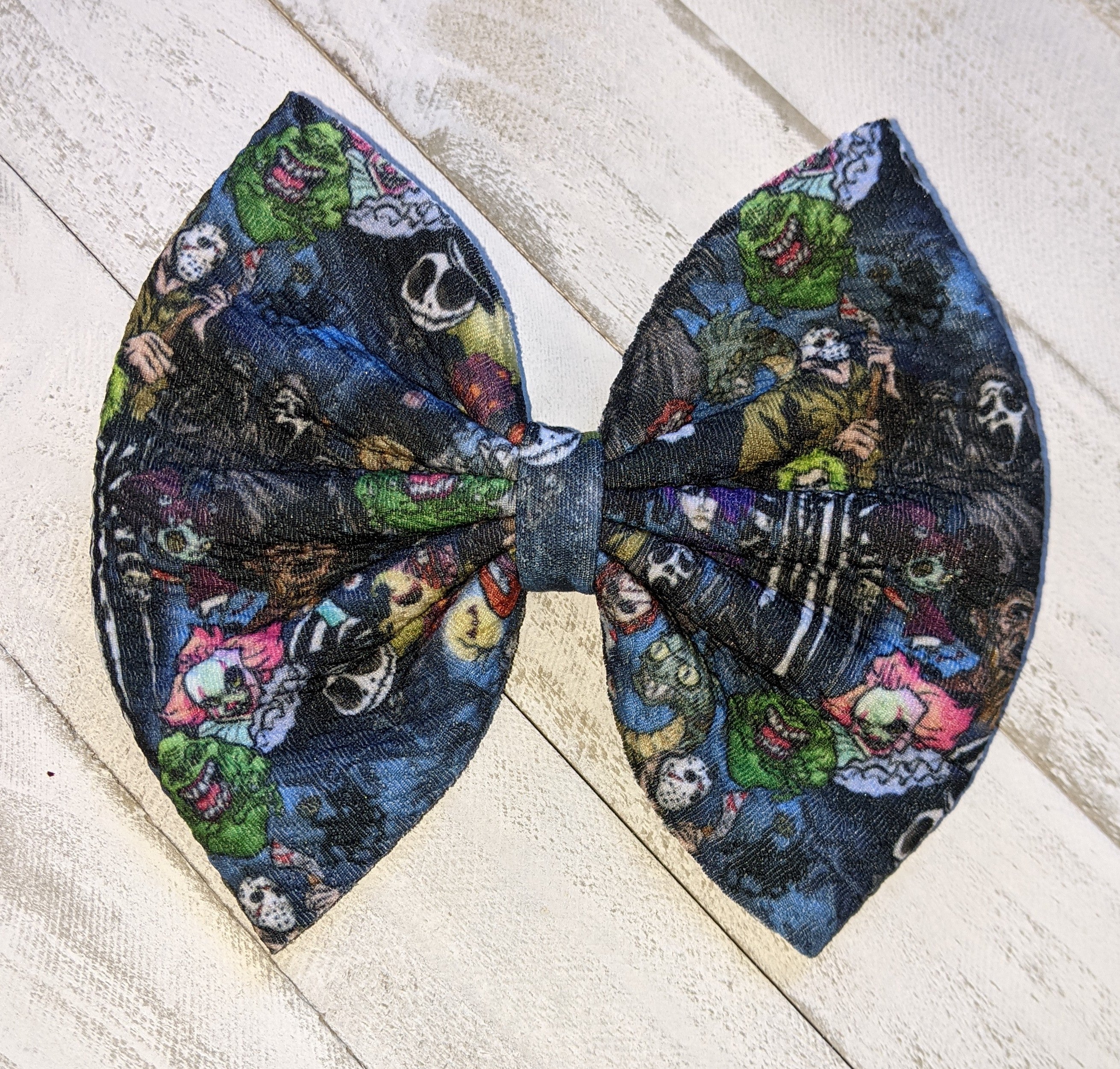 Horror Mash Up Fabric Bow