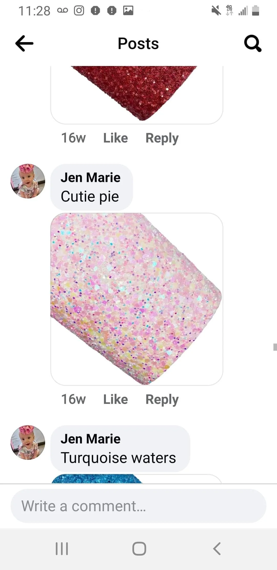 Neon Funfetti Glitter Bitty Bow