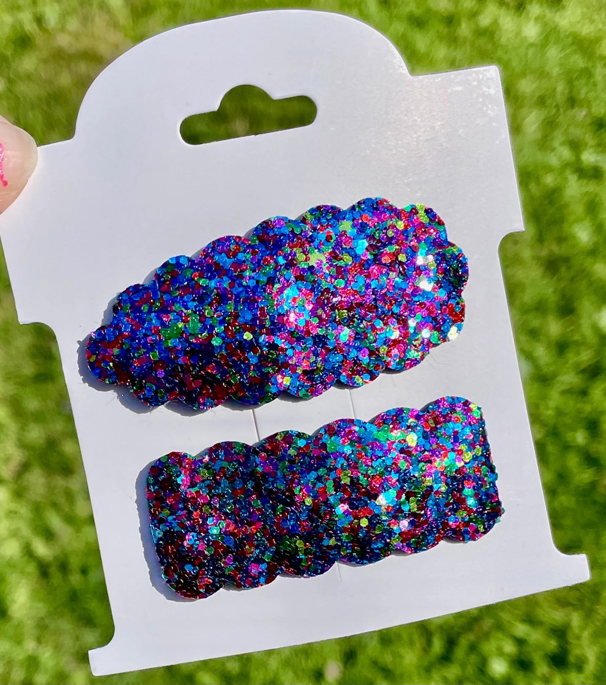 Magestic Midnight Glitter Snap Clip