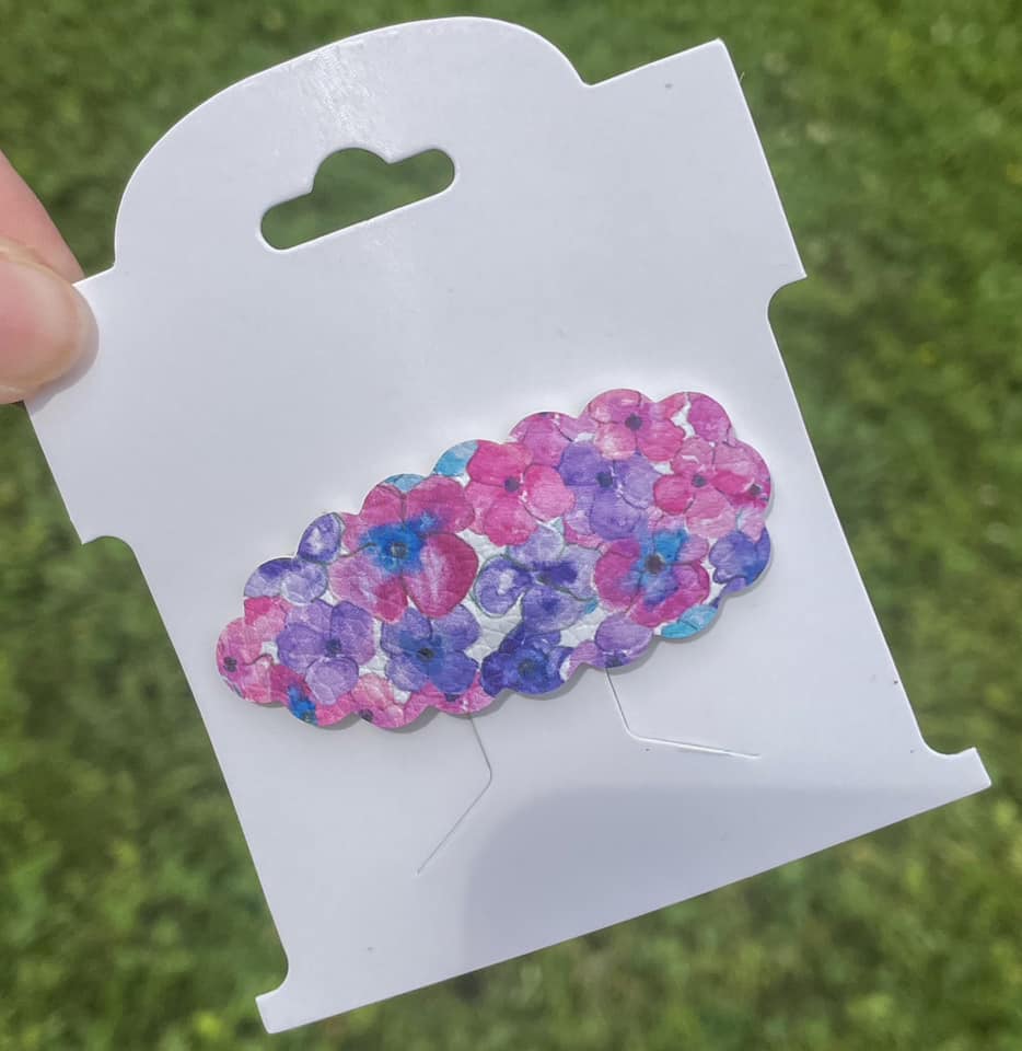 Pink & Purple Blooms Snap Clip