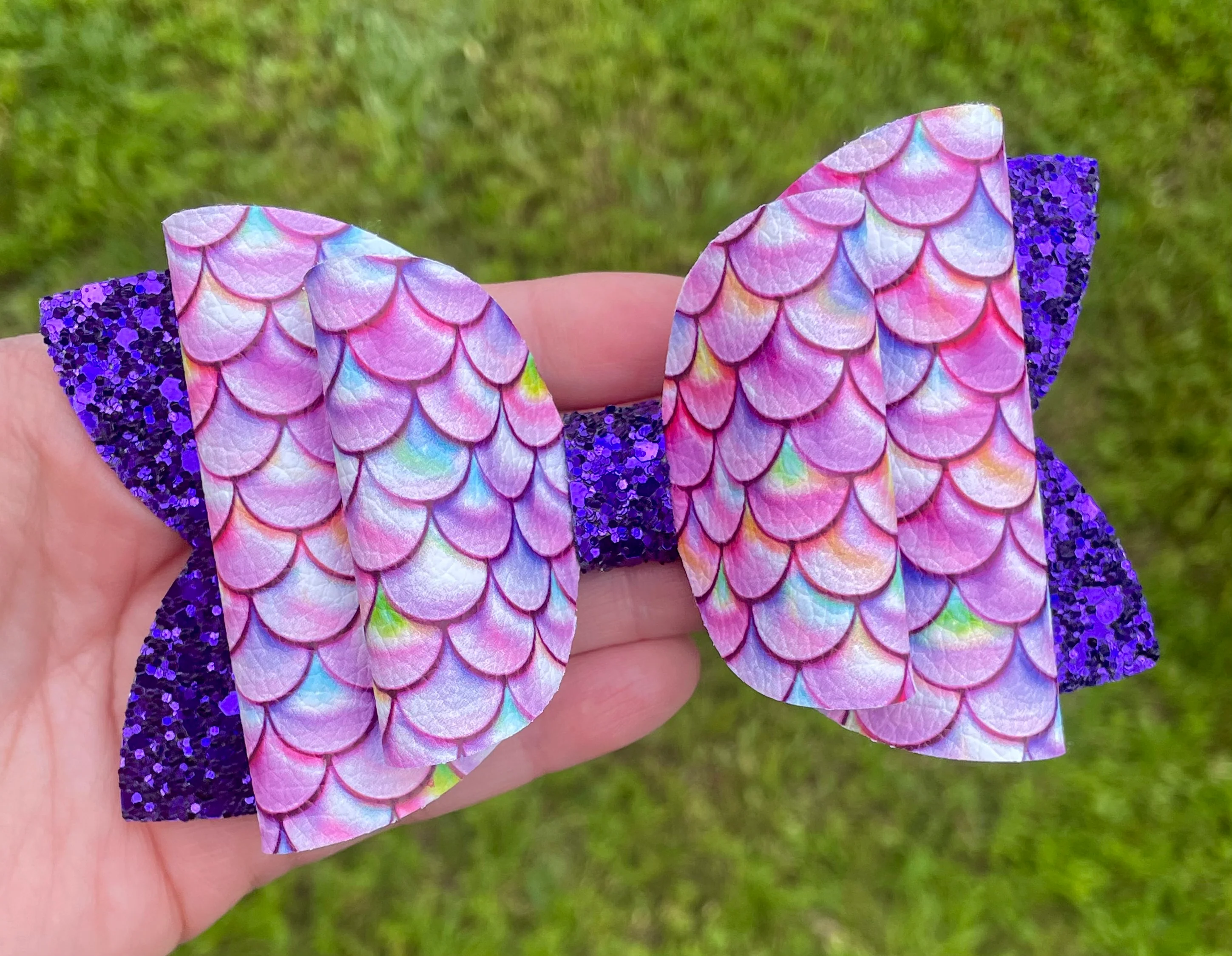 Purple Watercolor Mermaid 5in Double Stack