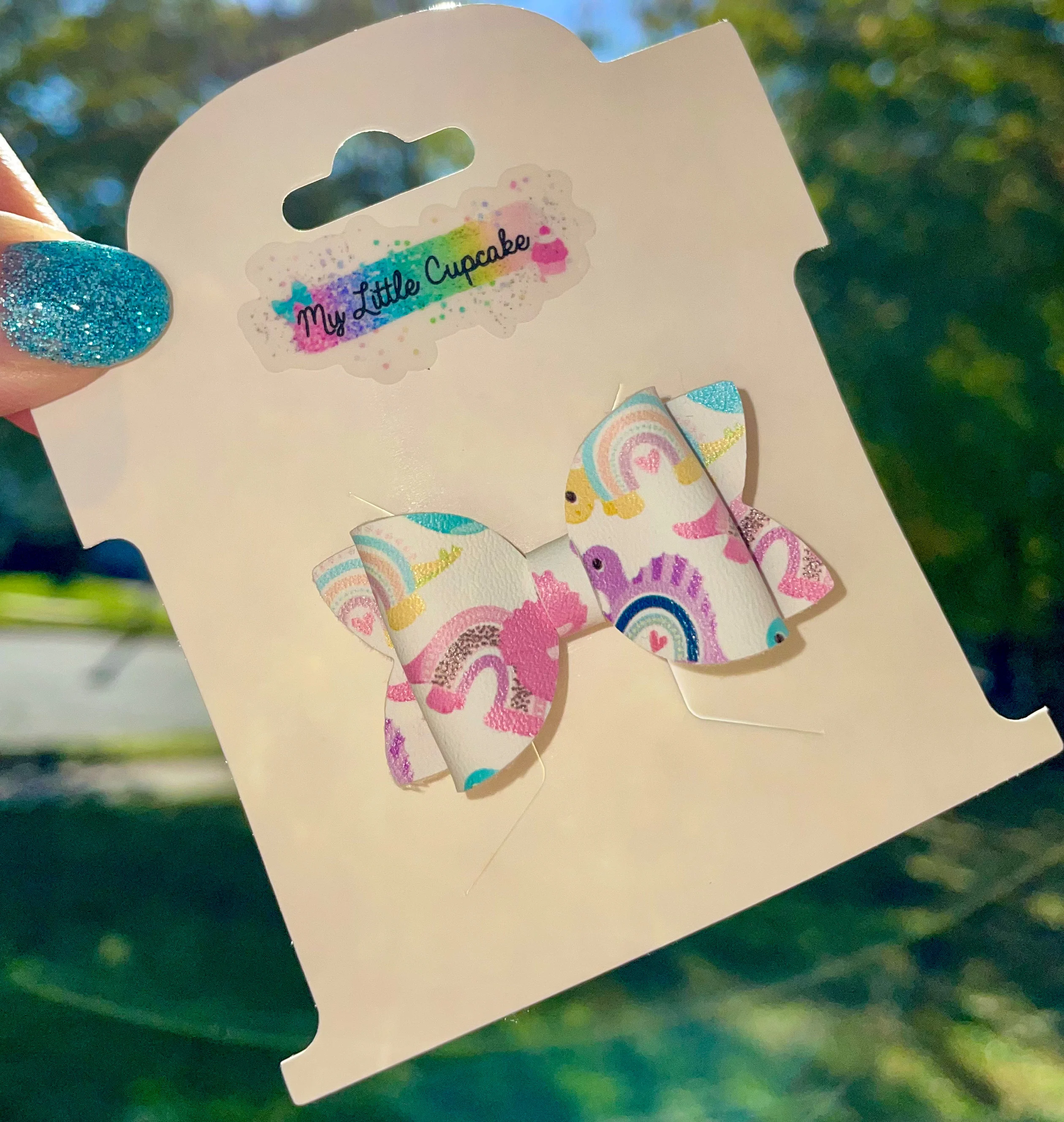 Rainbows & Dinos Bitty Bow