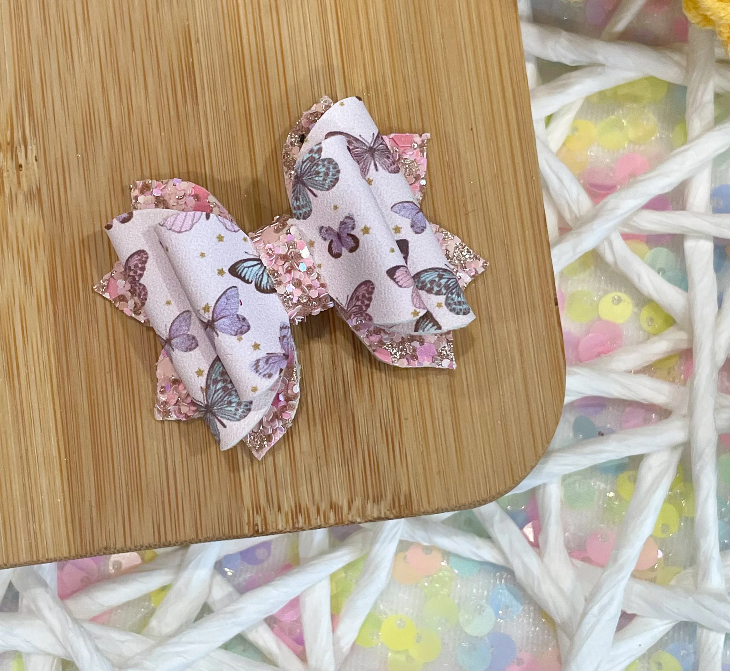 Muted Pink Butterflies 2in Jasmine