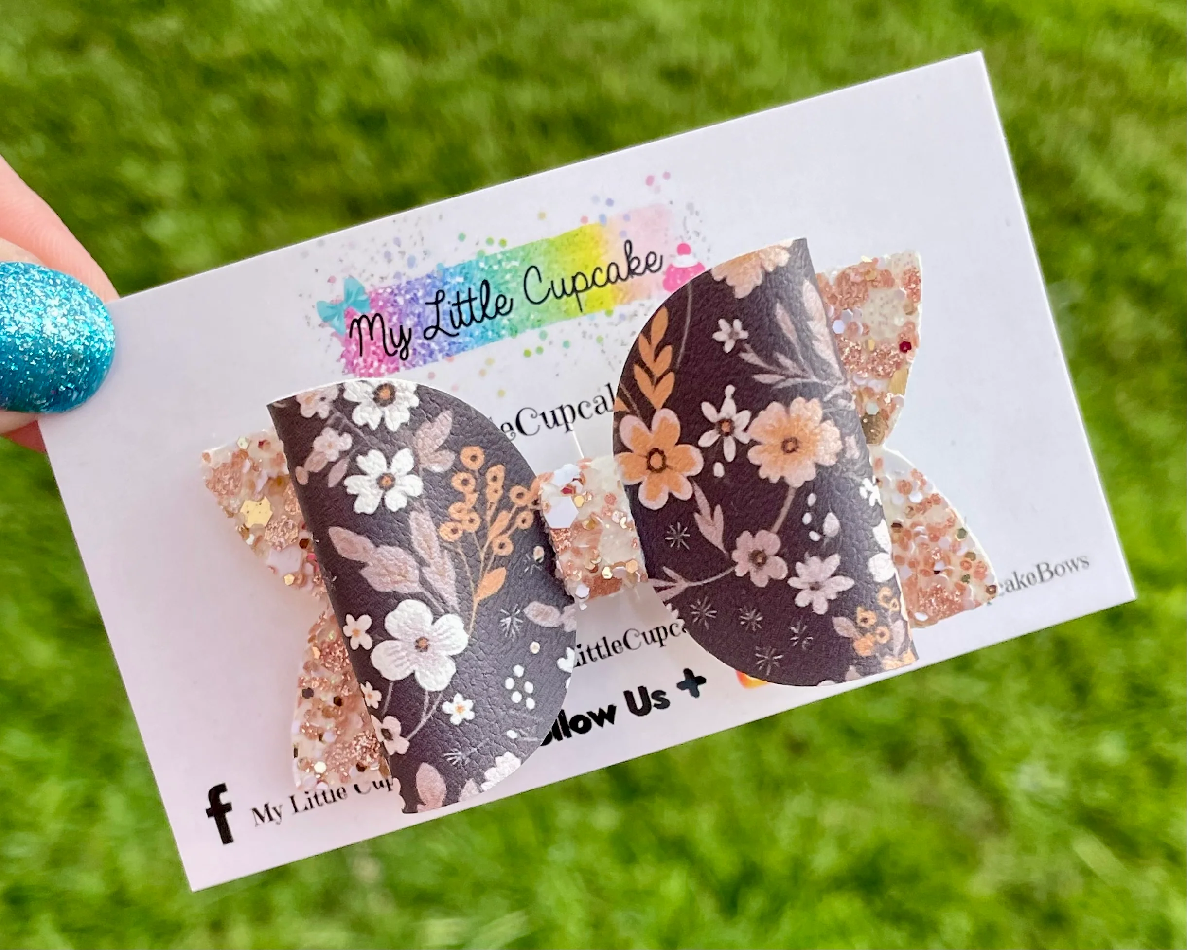 Neutral Florals Beauty Bows