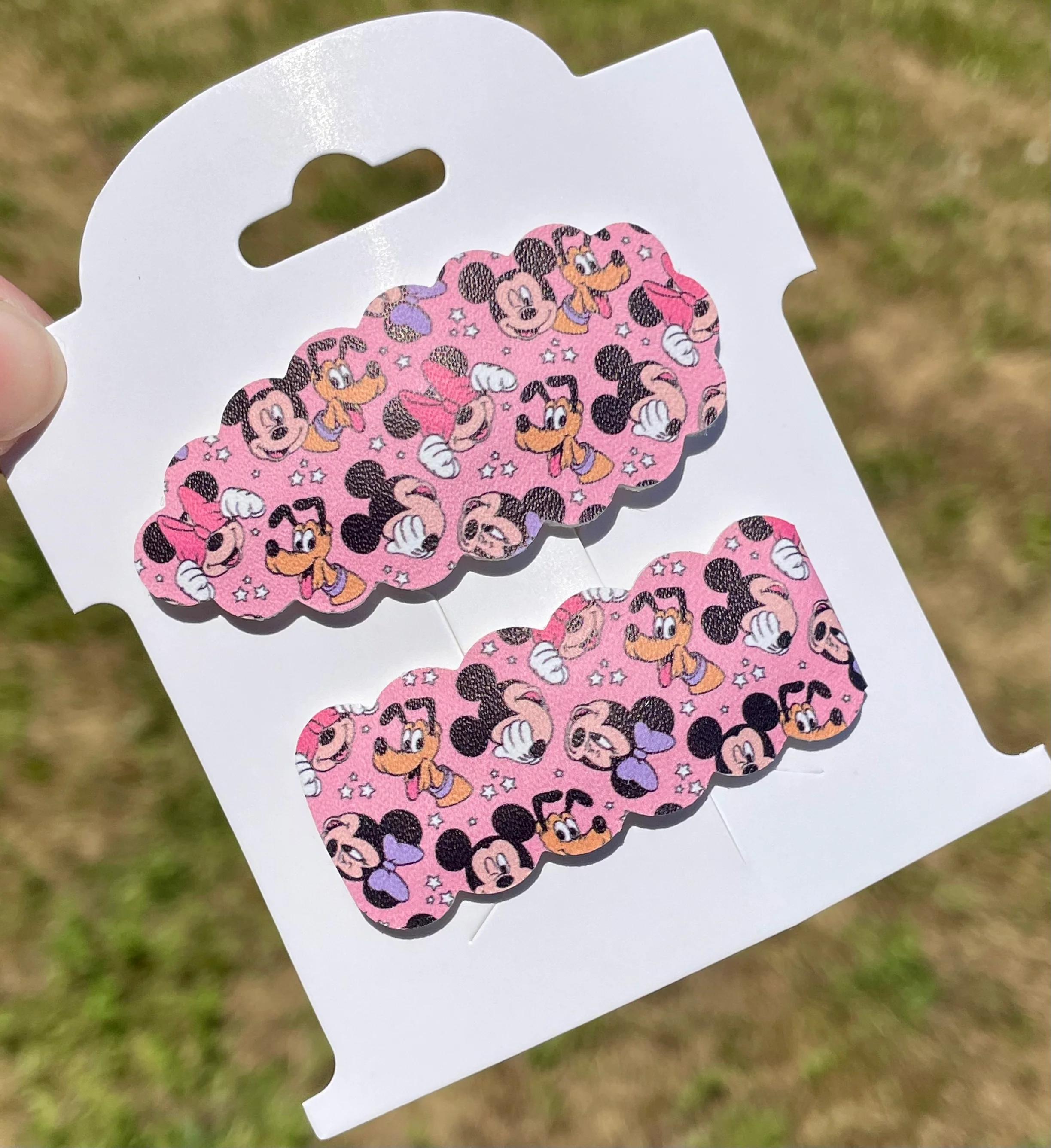 Pink Mouse Friends Snap Clip