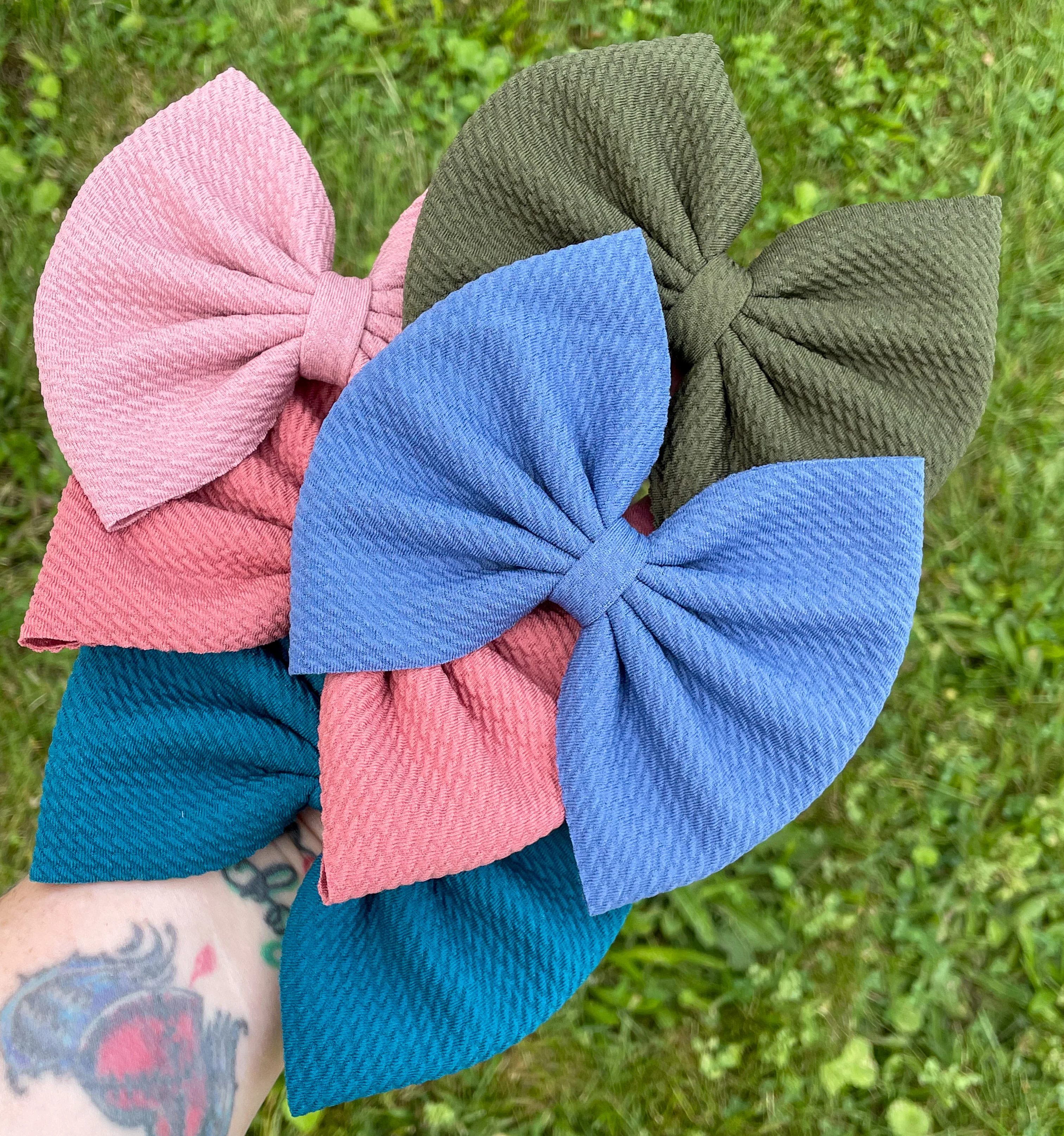 Fall Solid Fabric Bows
