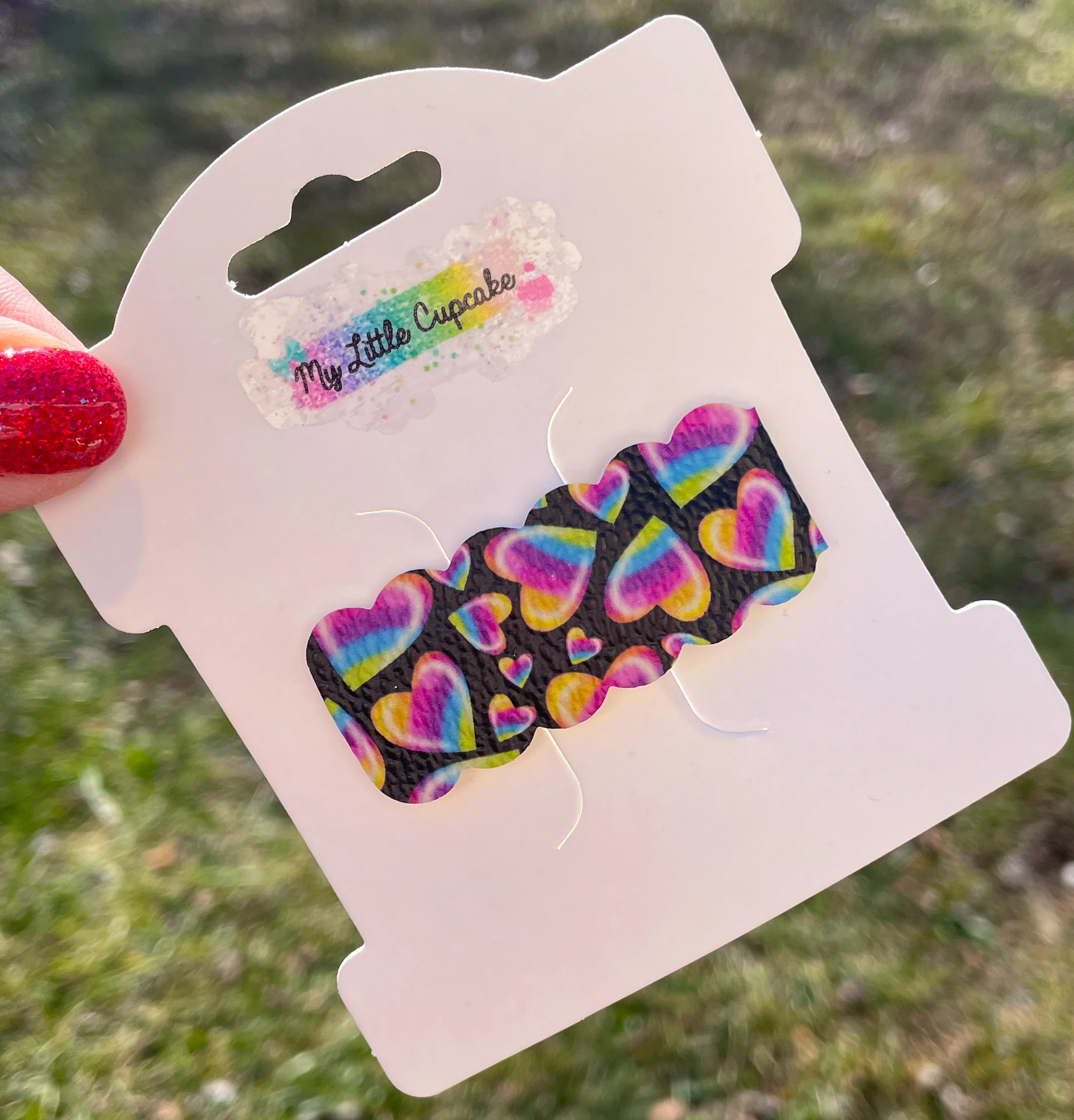 Neon Hearts Snap Clip