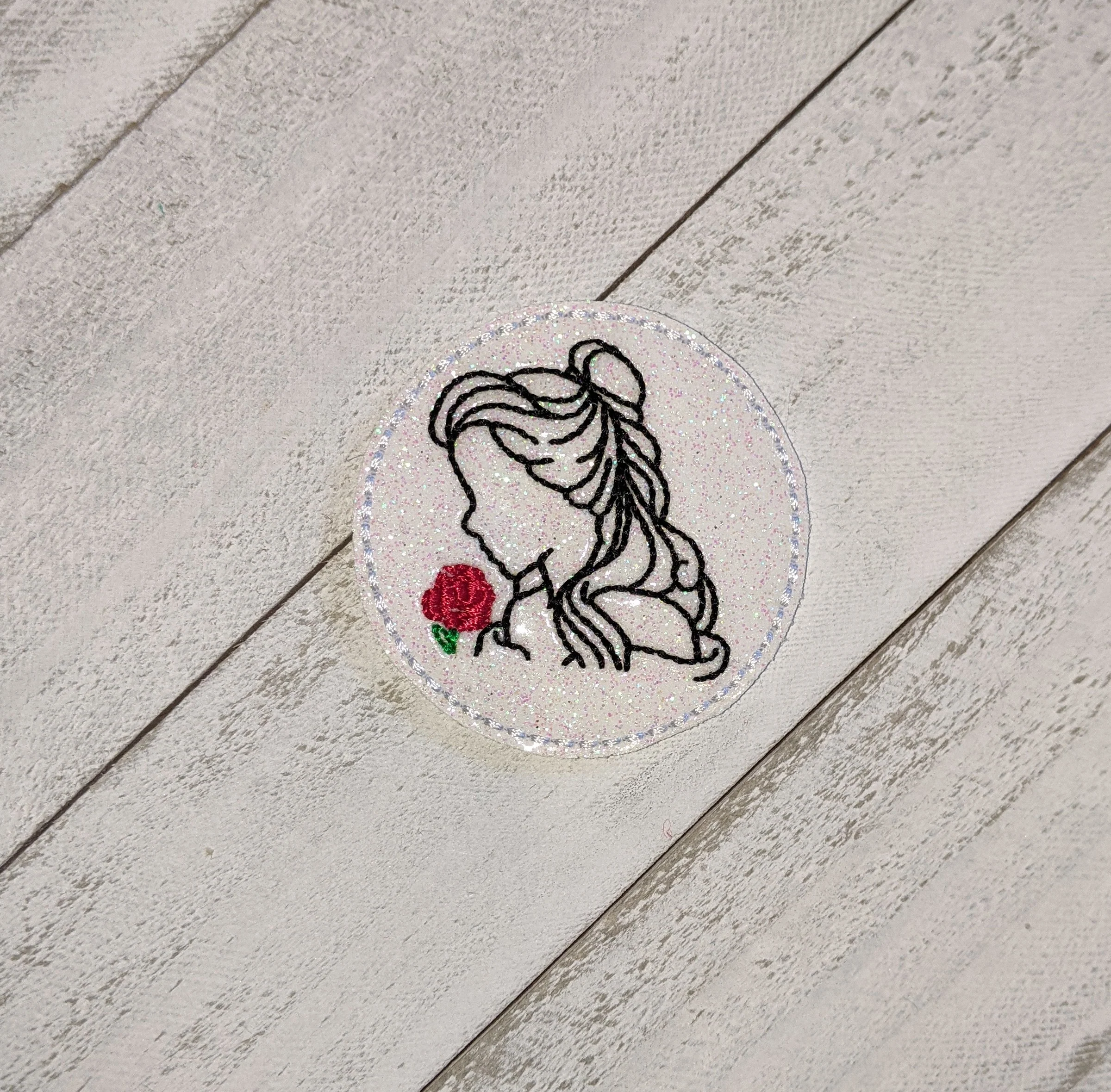 Stained Glass Rose Princess Feltie