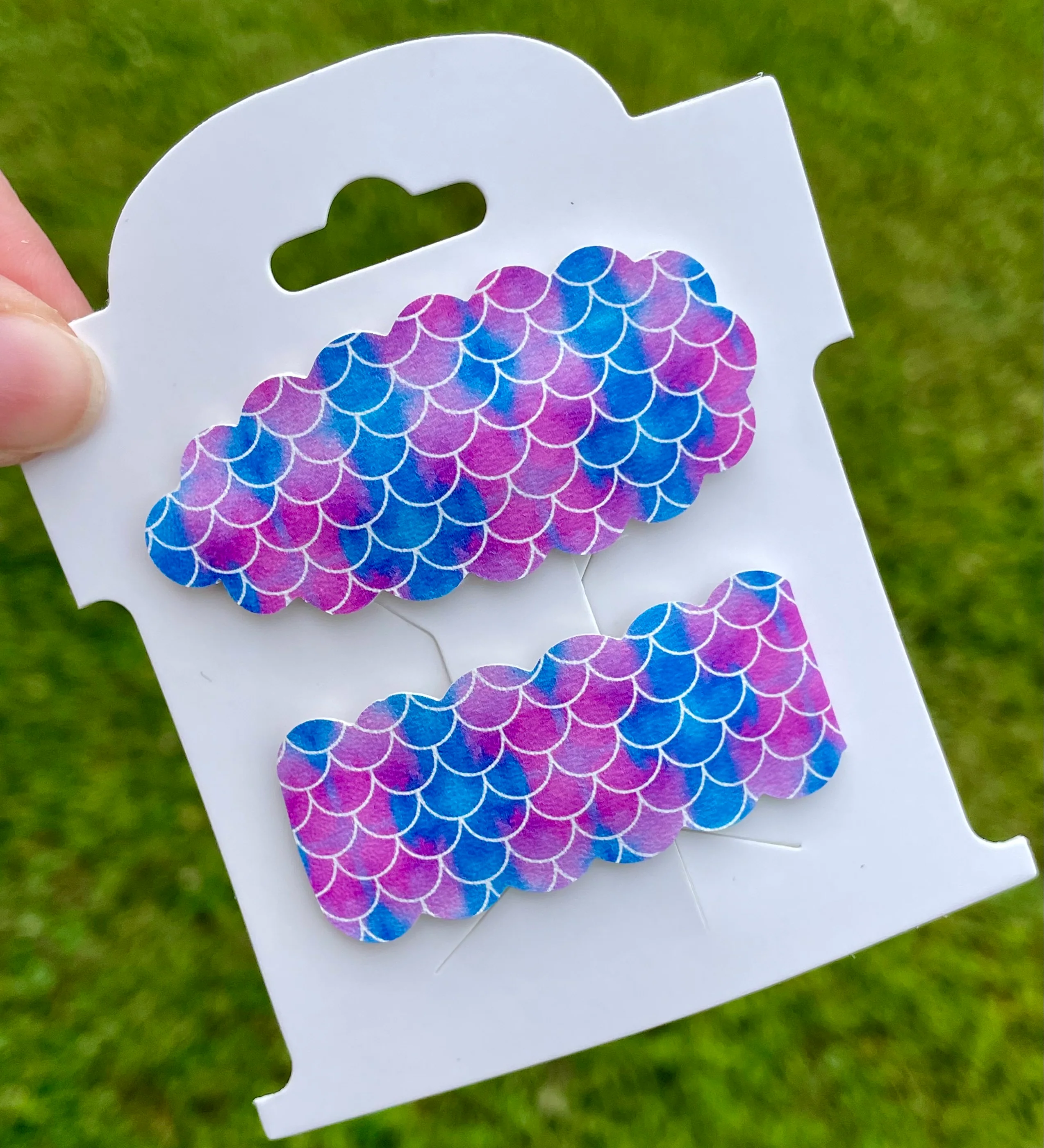 Pink & Blue Mermaid Snap Clips