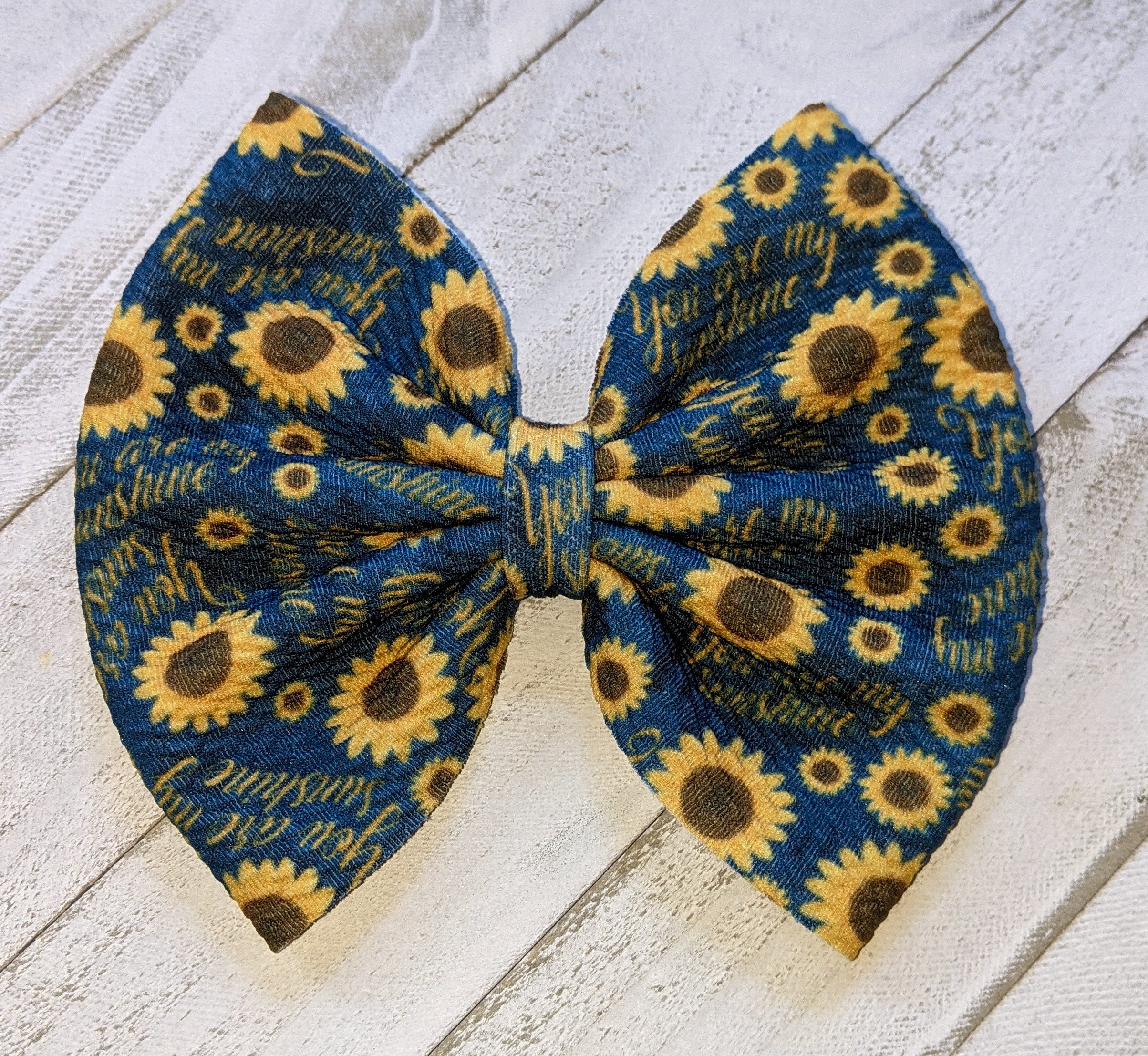 You Are My Sunshine Fabric Bow