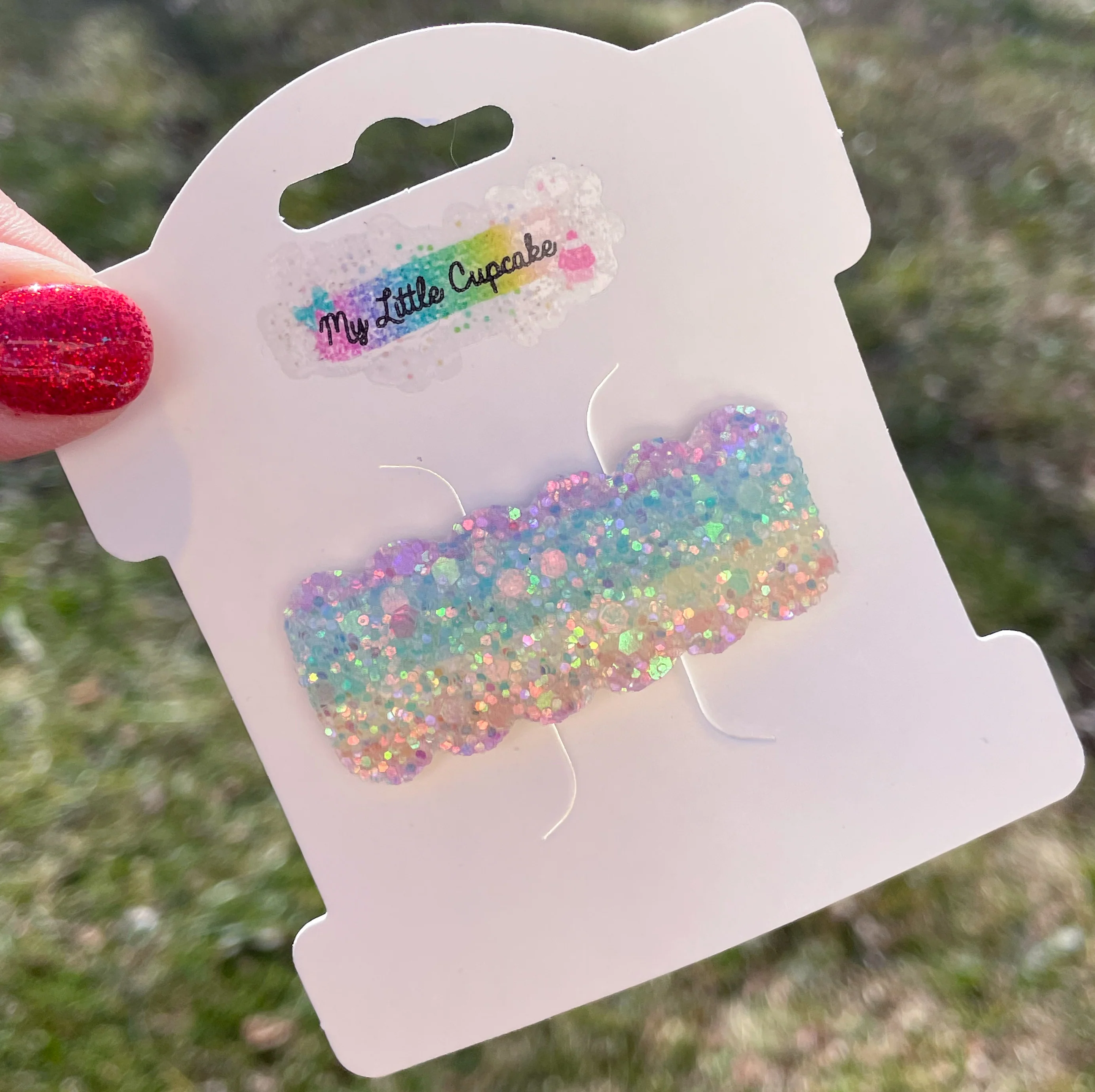 Pastel Shimmer Snap Clip