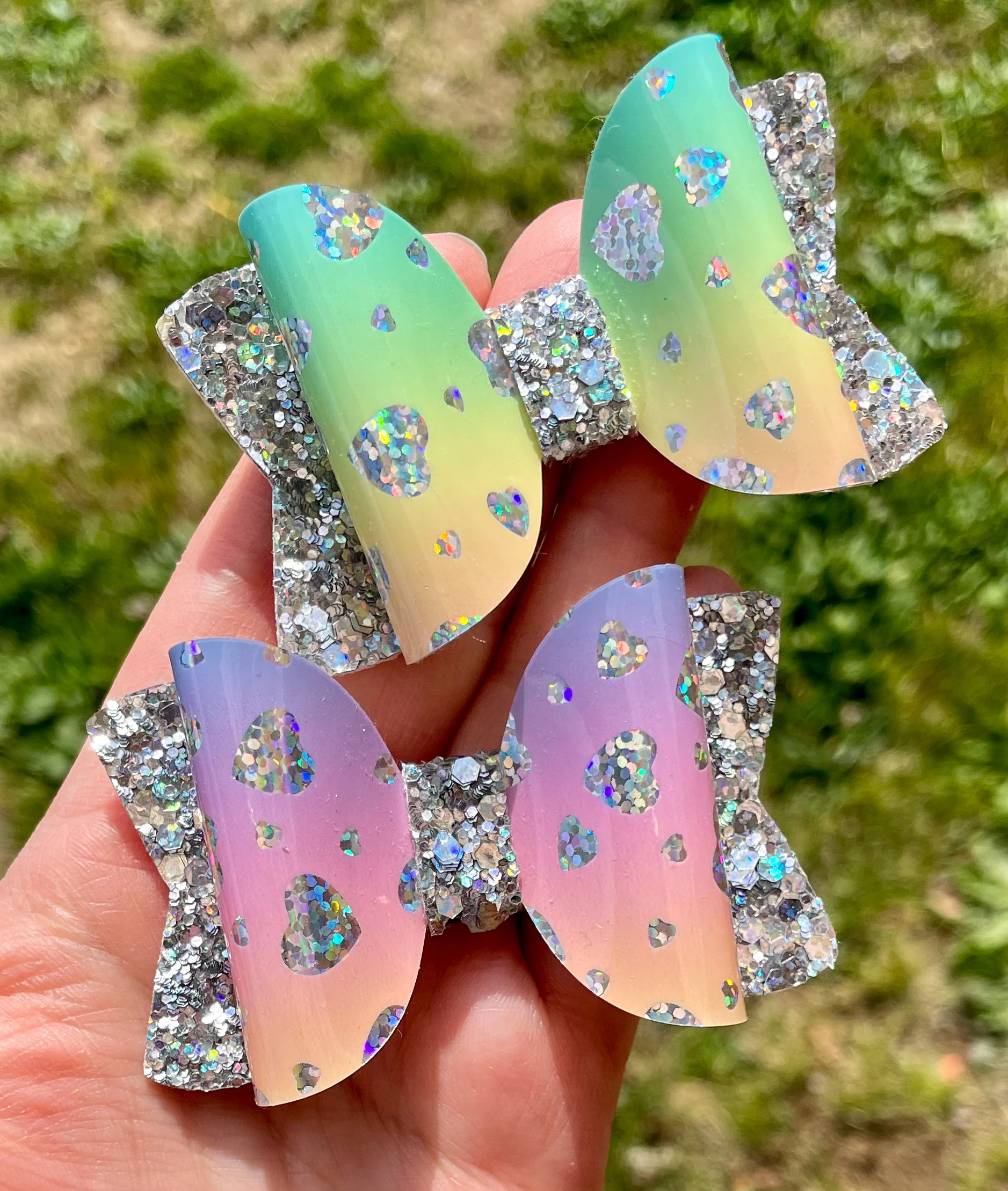 Silver Hearts Holo 3in Original