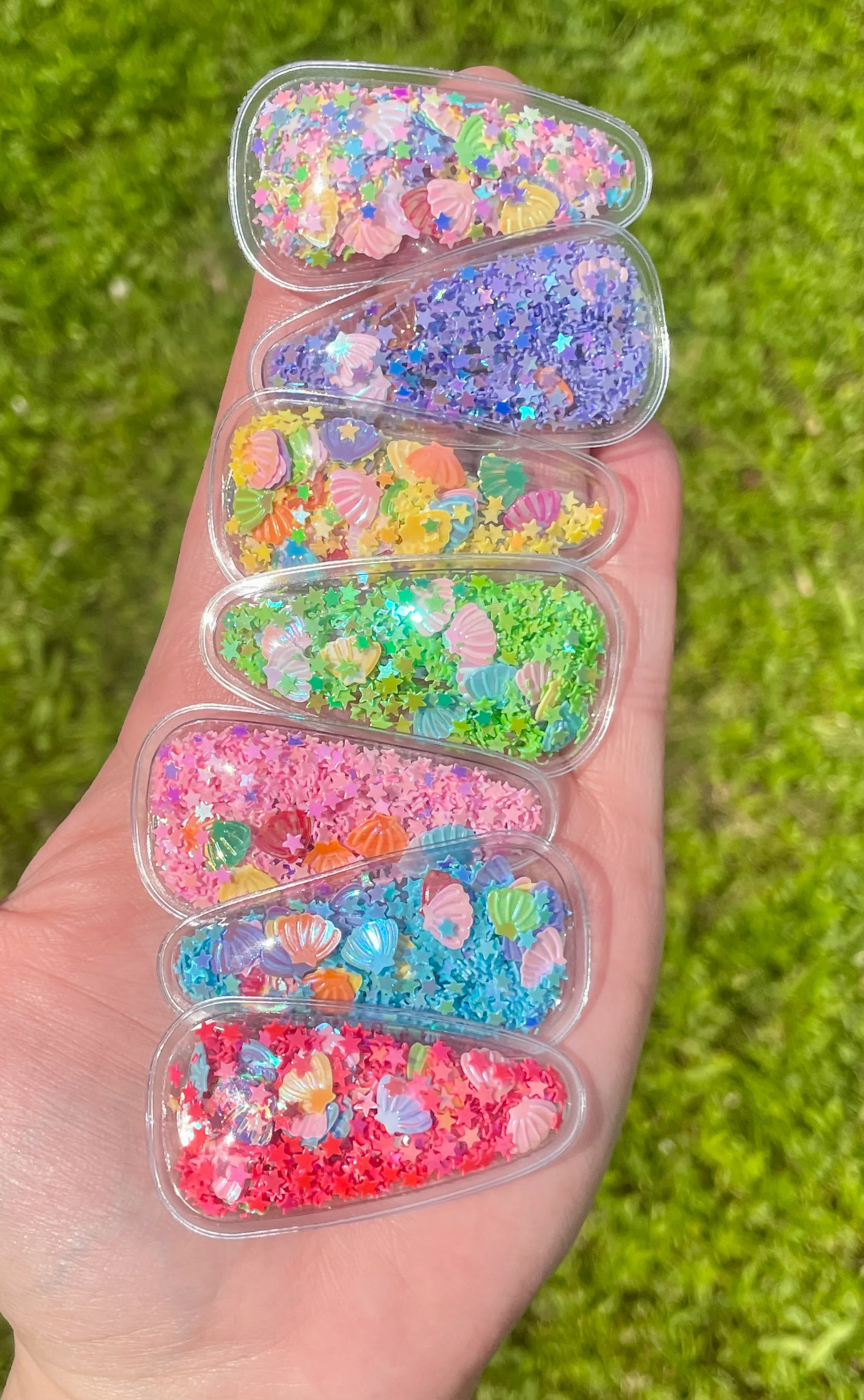 Seashell Shaker Snap Clips