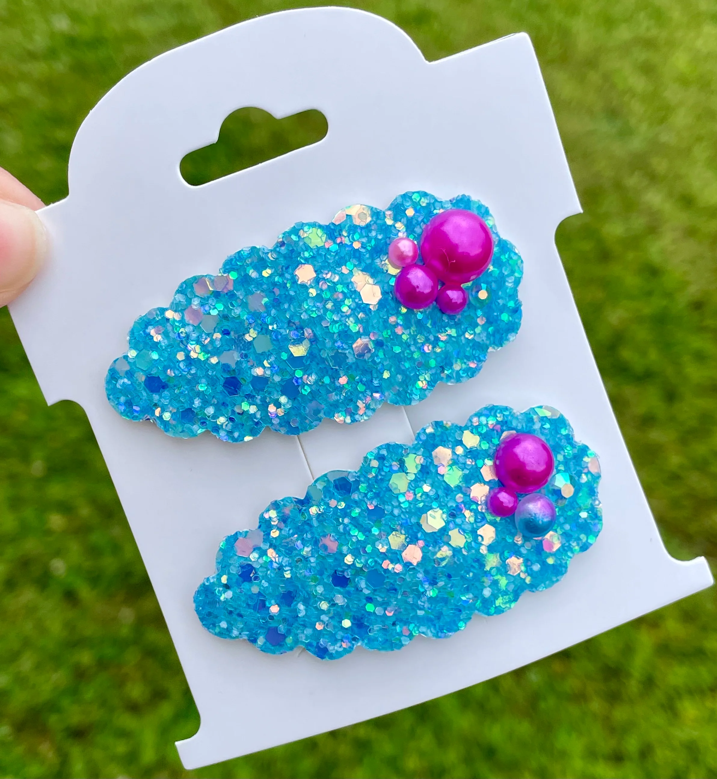 Blue Ocean Bubble Snap Clip