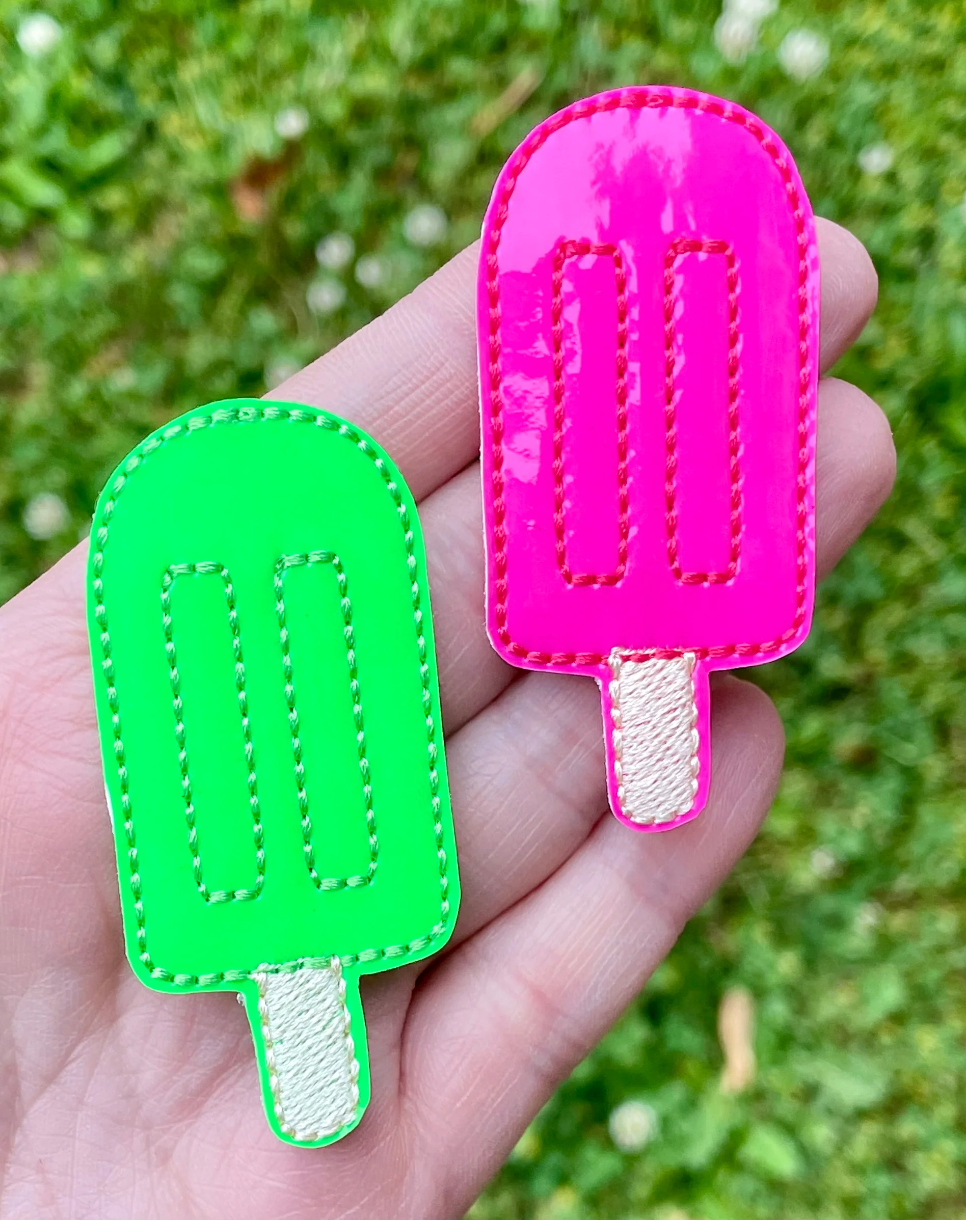 Neon Popsicle Feltie Clips