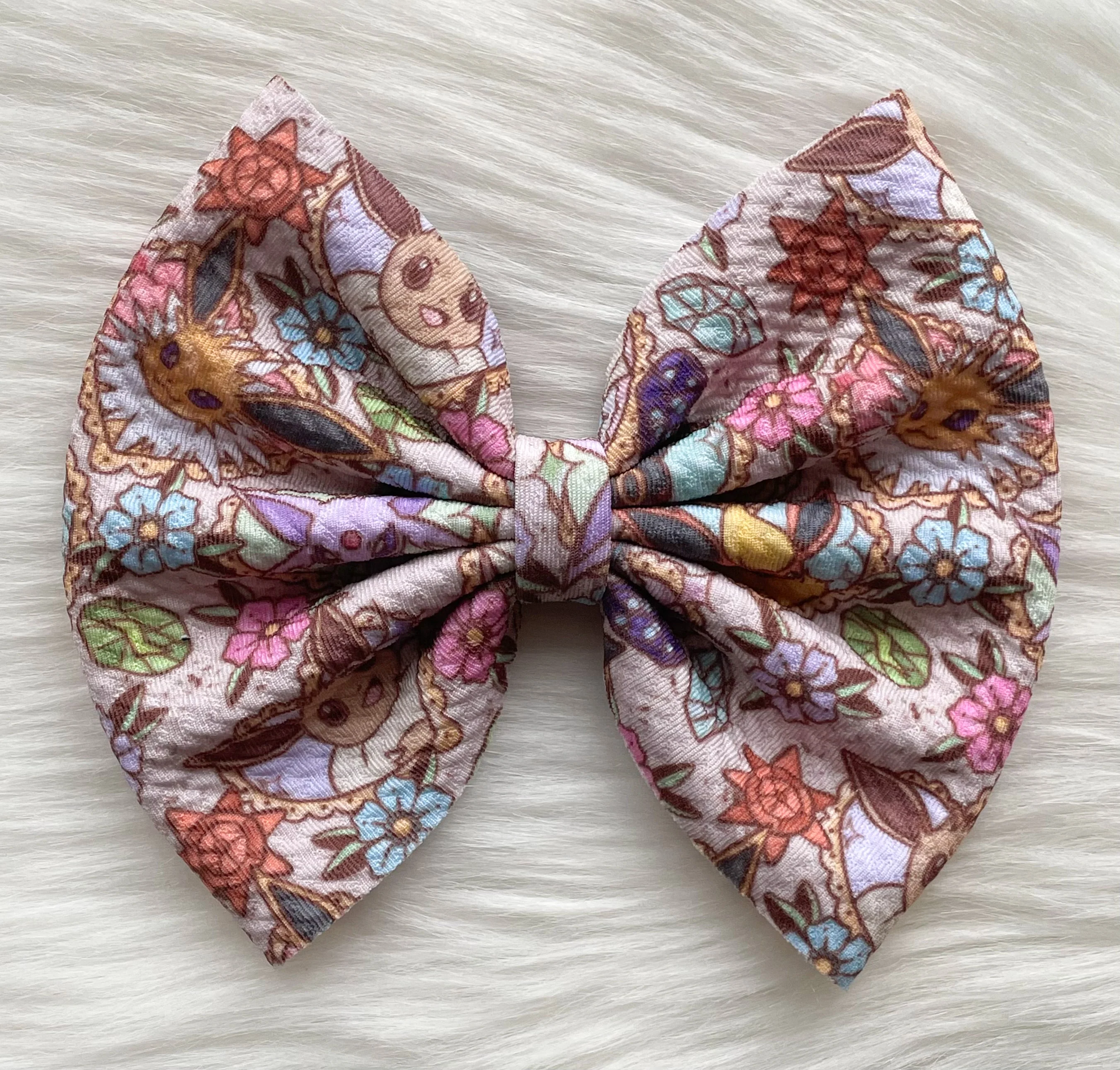 Eevee Floral Fabric Bow